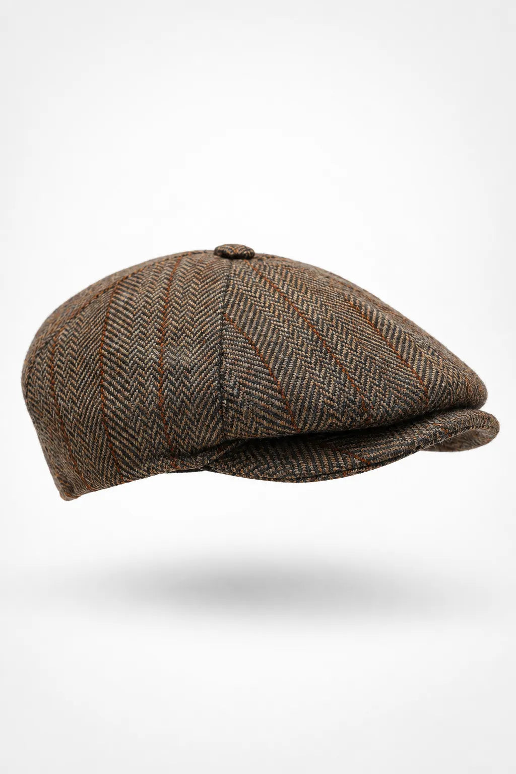 Coppola Uomo Herringbone Tabacco in Lana