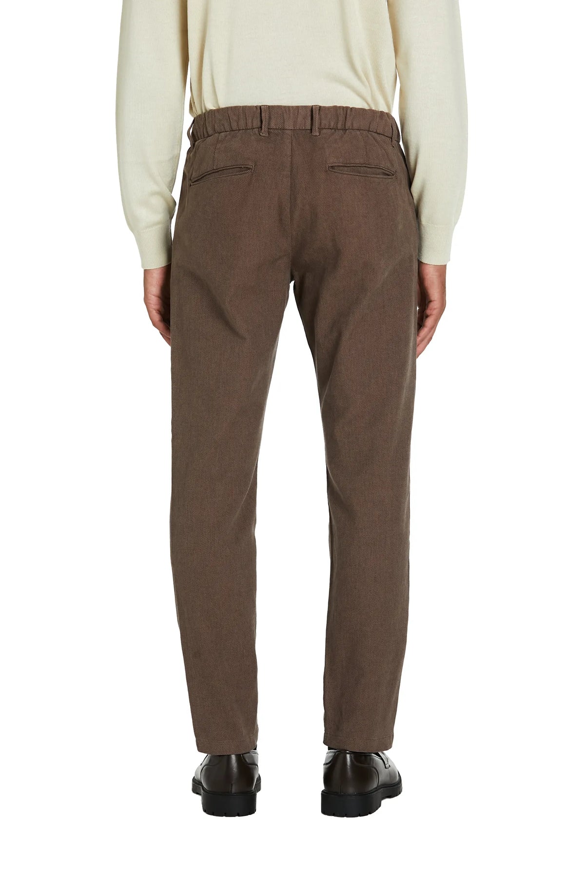 Pantalone tramato #colore_tortora