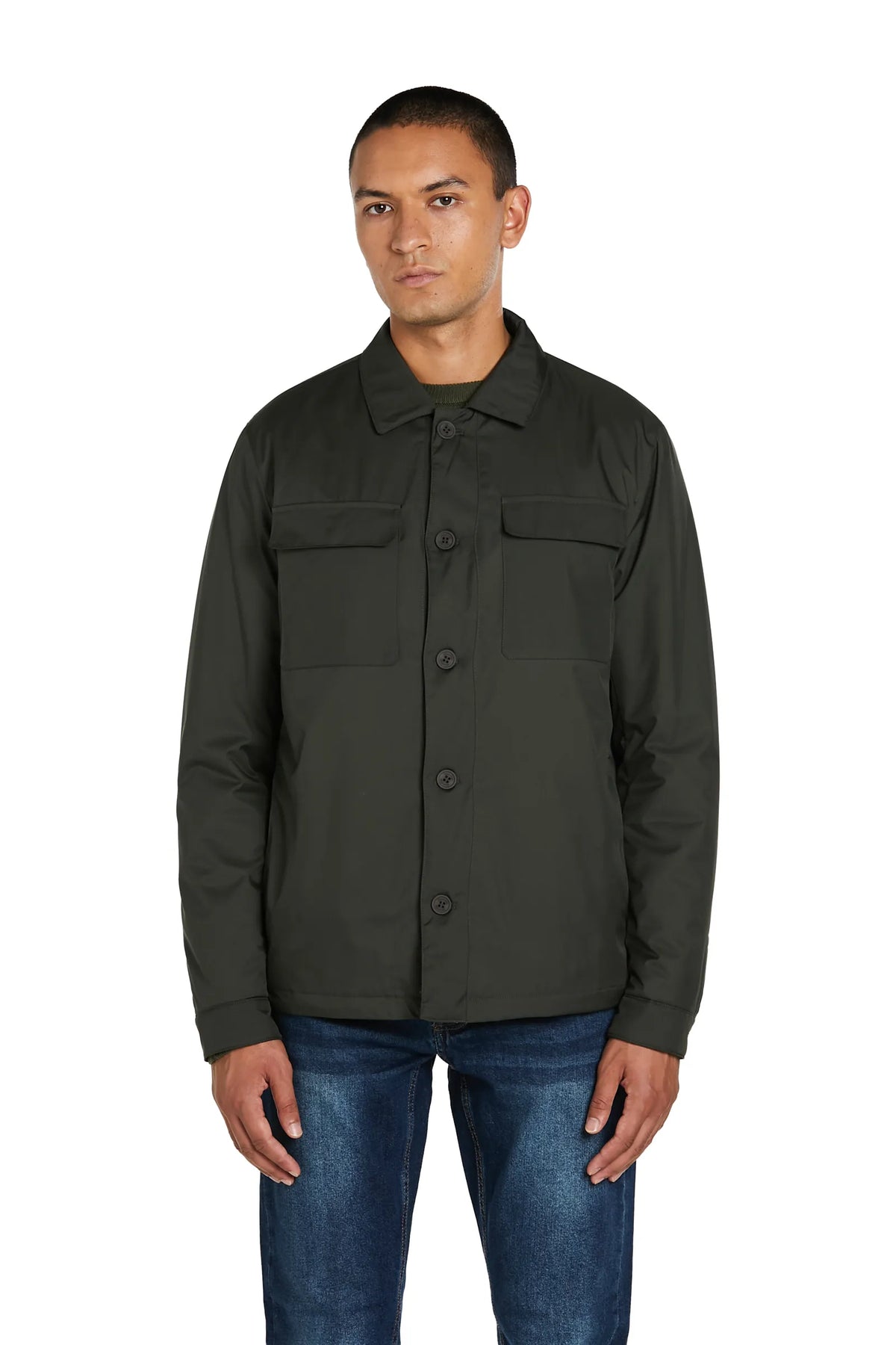 Giacca Camicia Uomo #colore_verde
