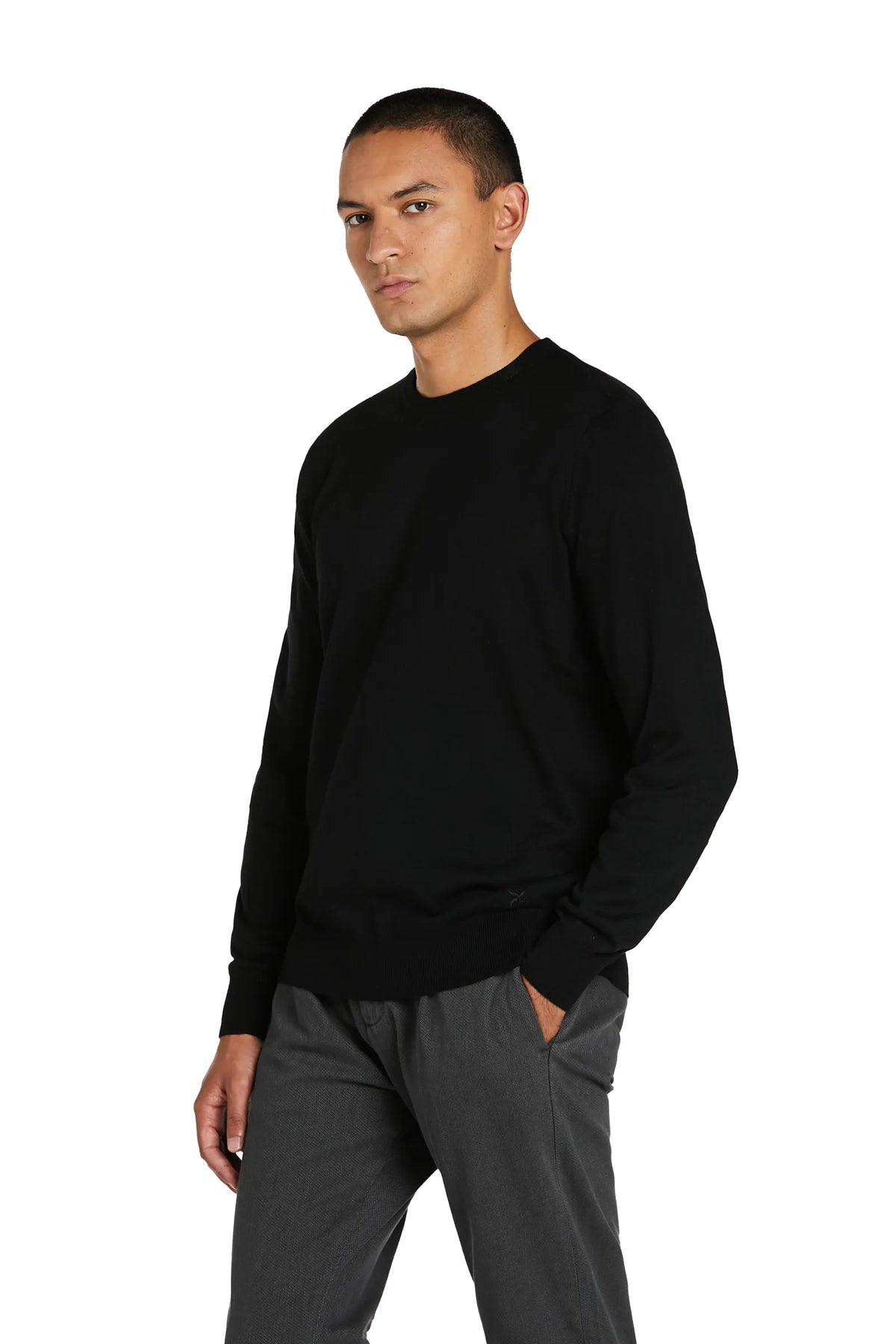 Maglia Girocollo lana merinos #colore_nero