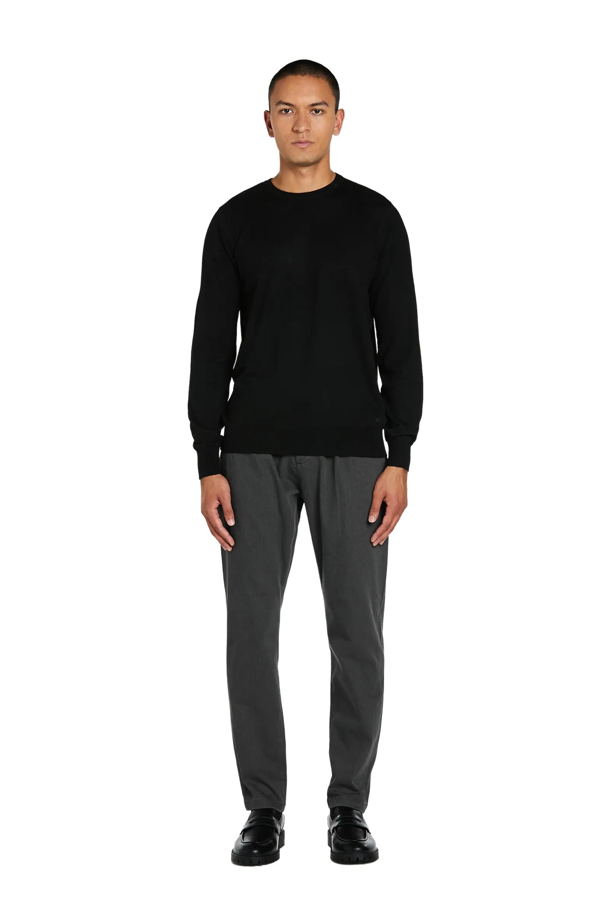 Maglia Girocollo lana merinos #colore_nero