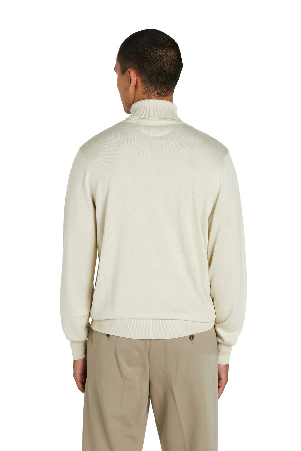 Maglione Dolcevita Lana Merinos #colore_crema