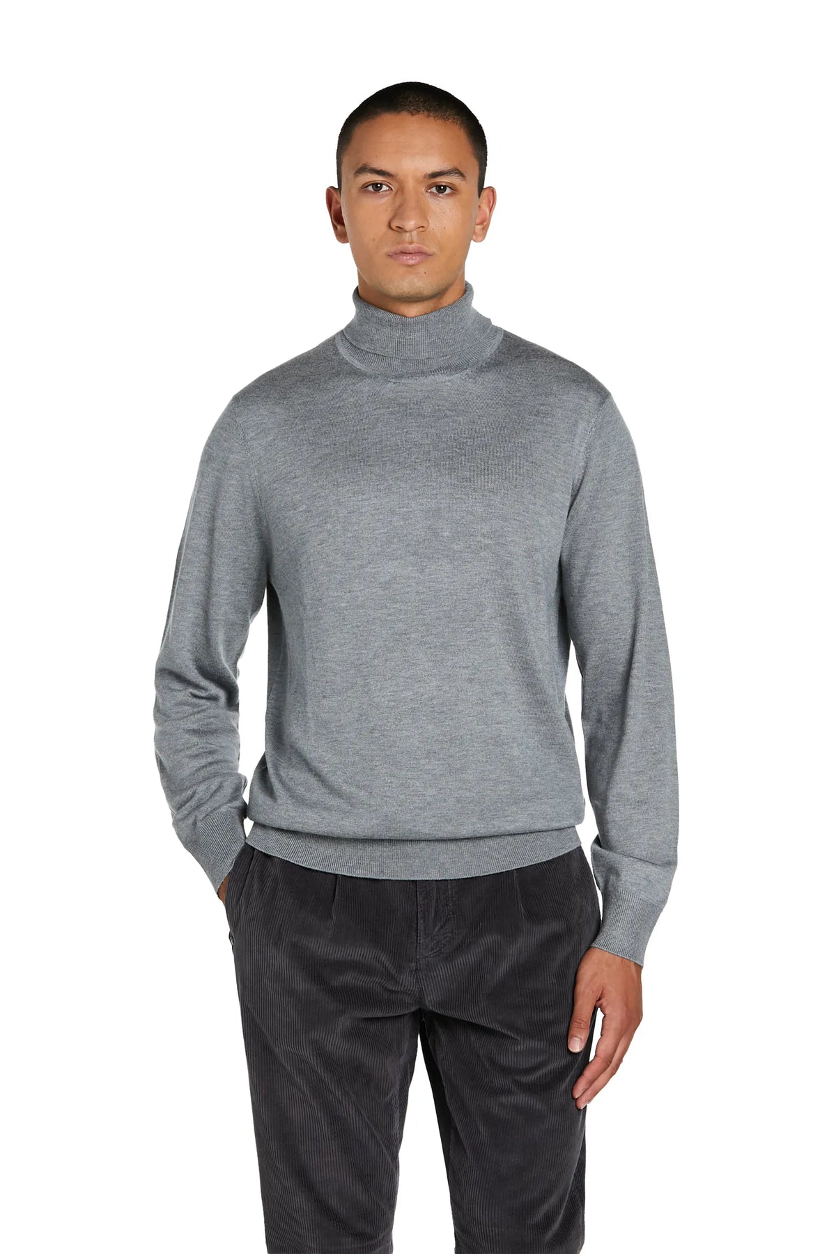Maglione Dolcevita Lana Merinos #colore_perla