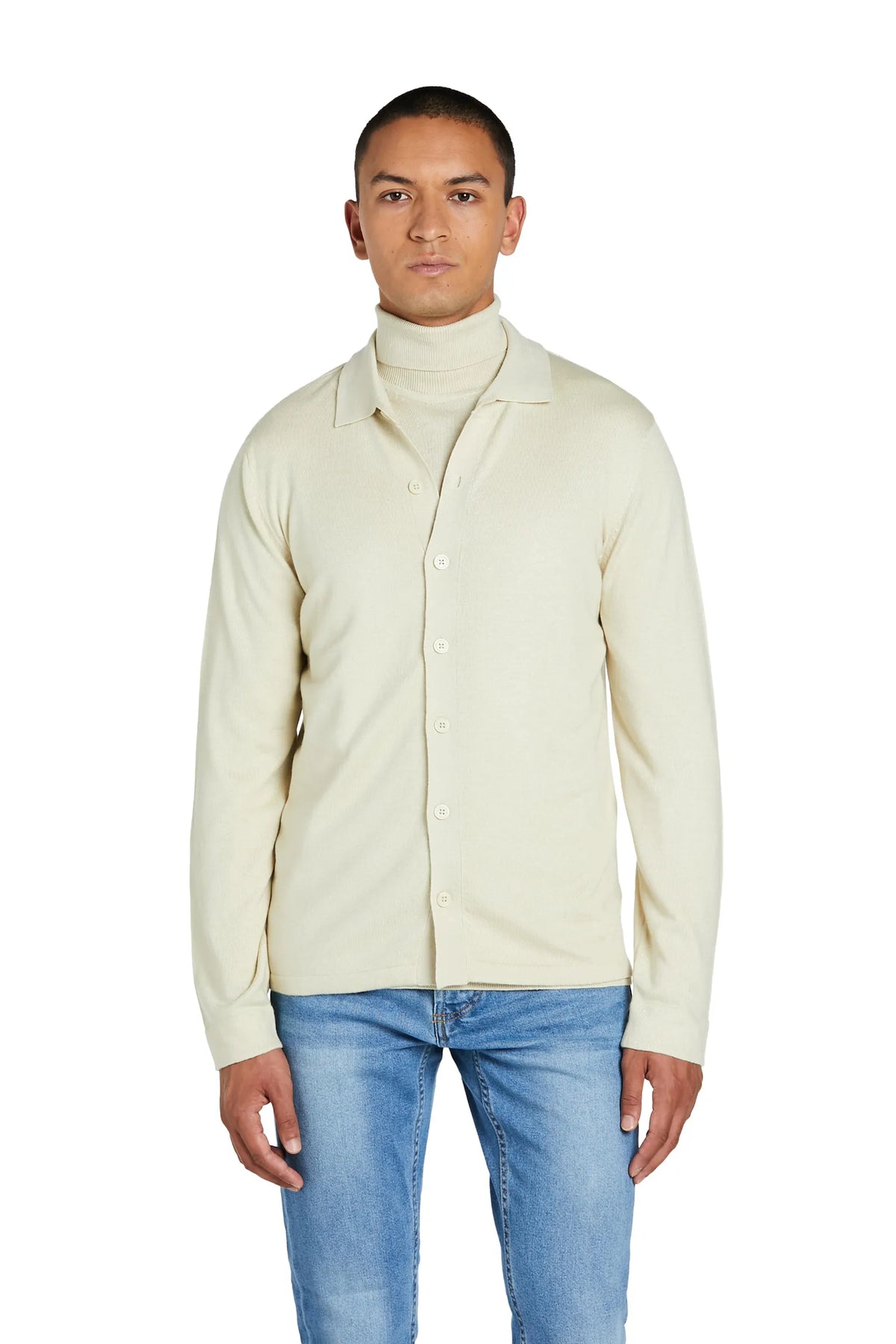 Maglia Camicia cashmere #colore_crema