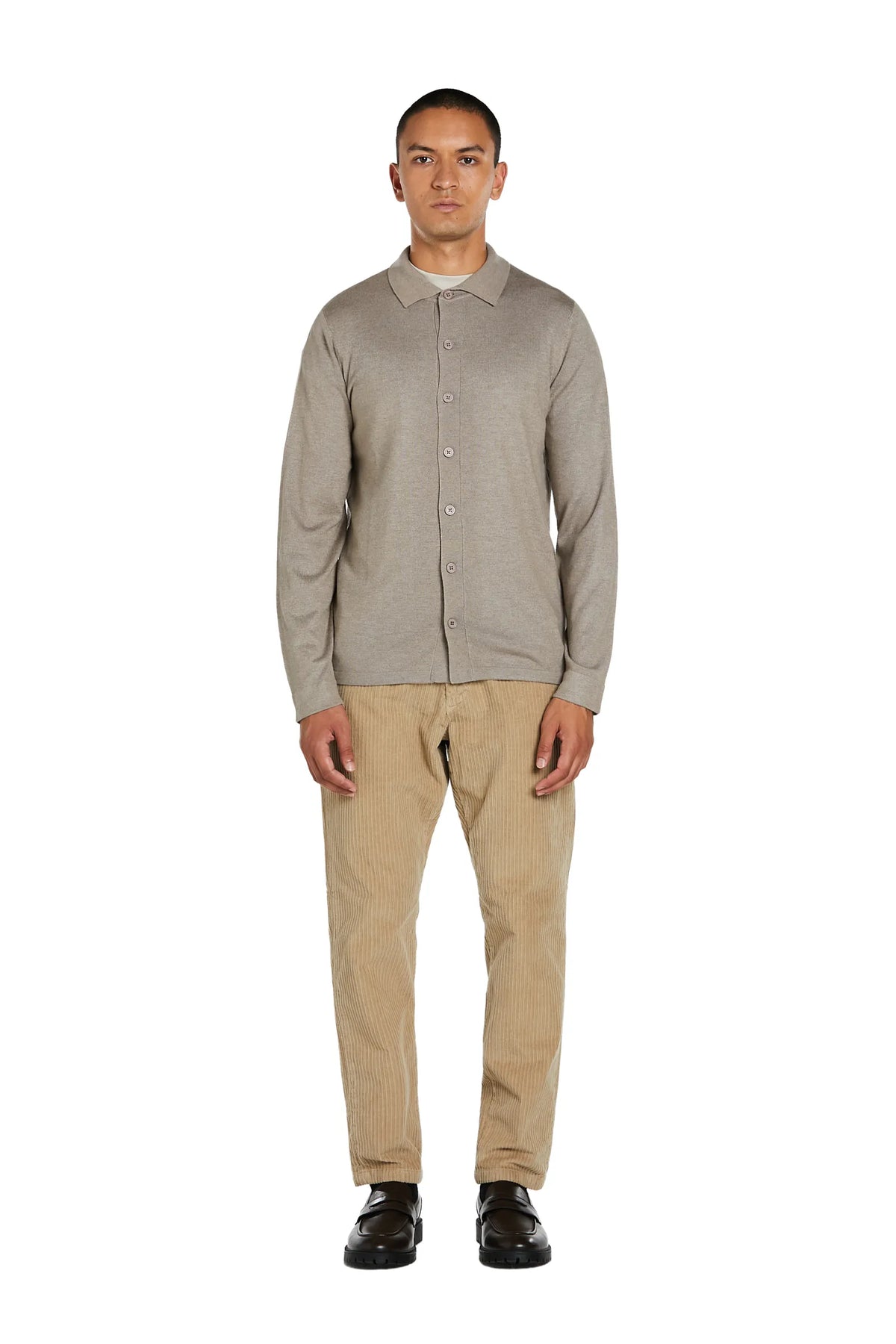 Maglia Camicia cashmere #colore_pietra