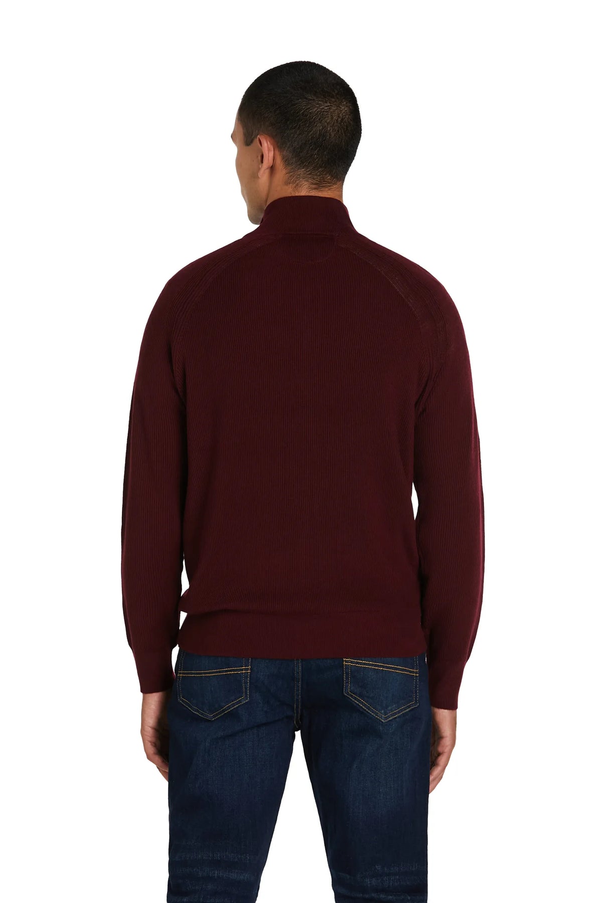 Maglia con Zip #colore_vino