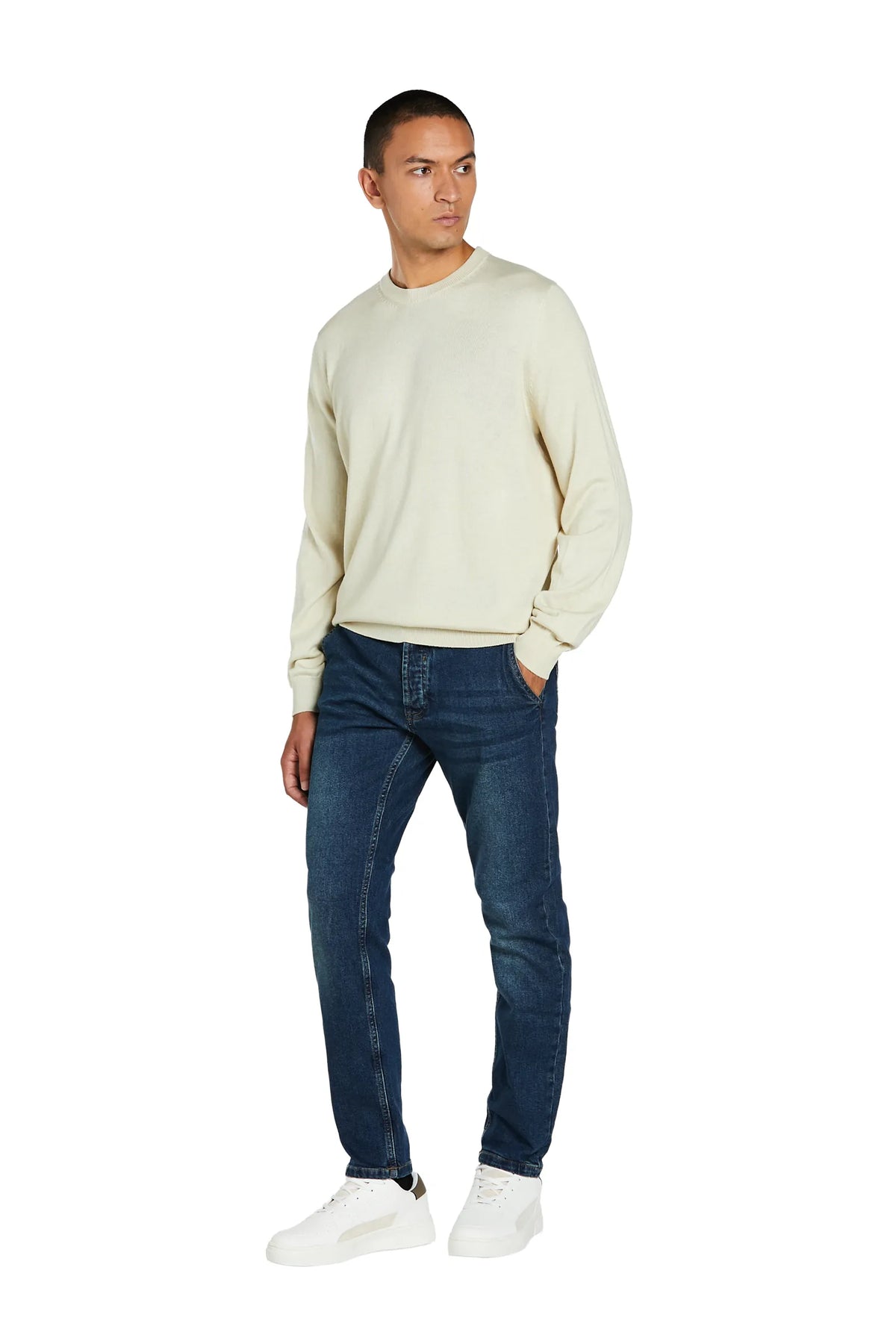 Maglia Girocollo cashmere #colore_crema