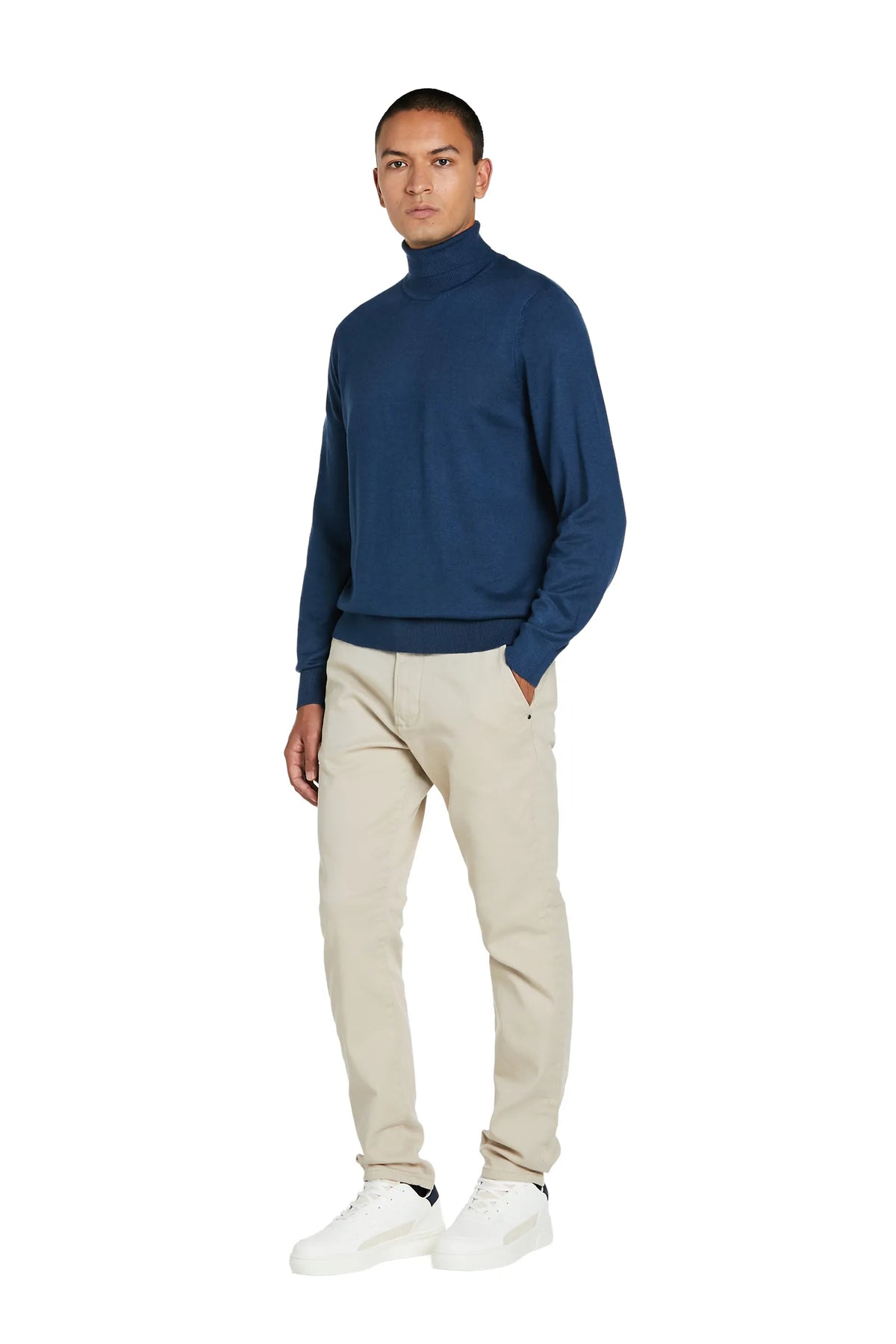Maglione Dolcevita Basic #colore_indaco