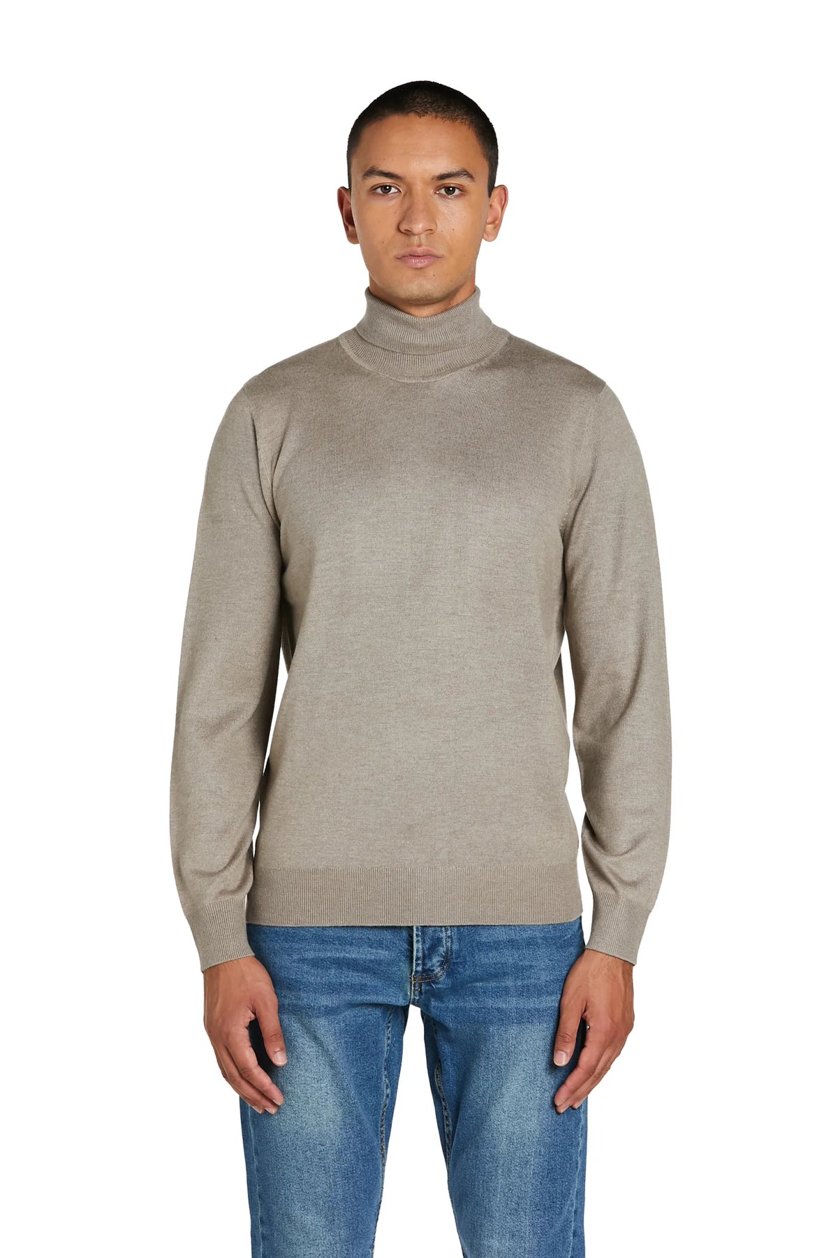 Maglione Dolcevita Basic #colore_pietra