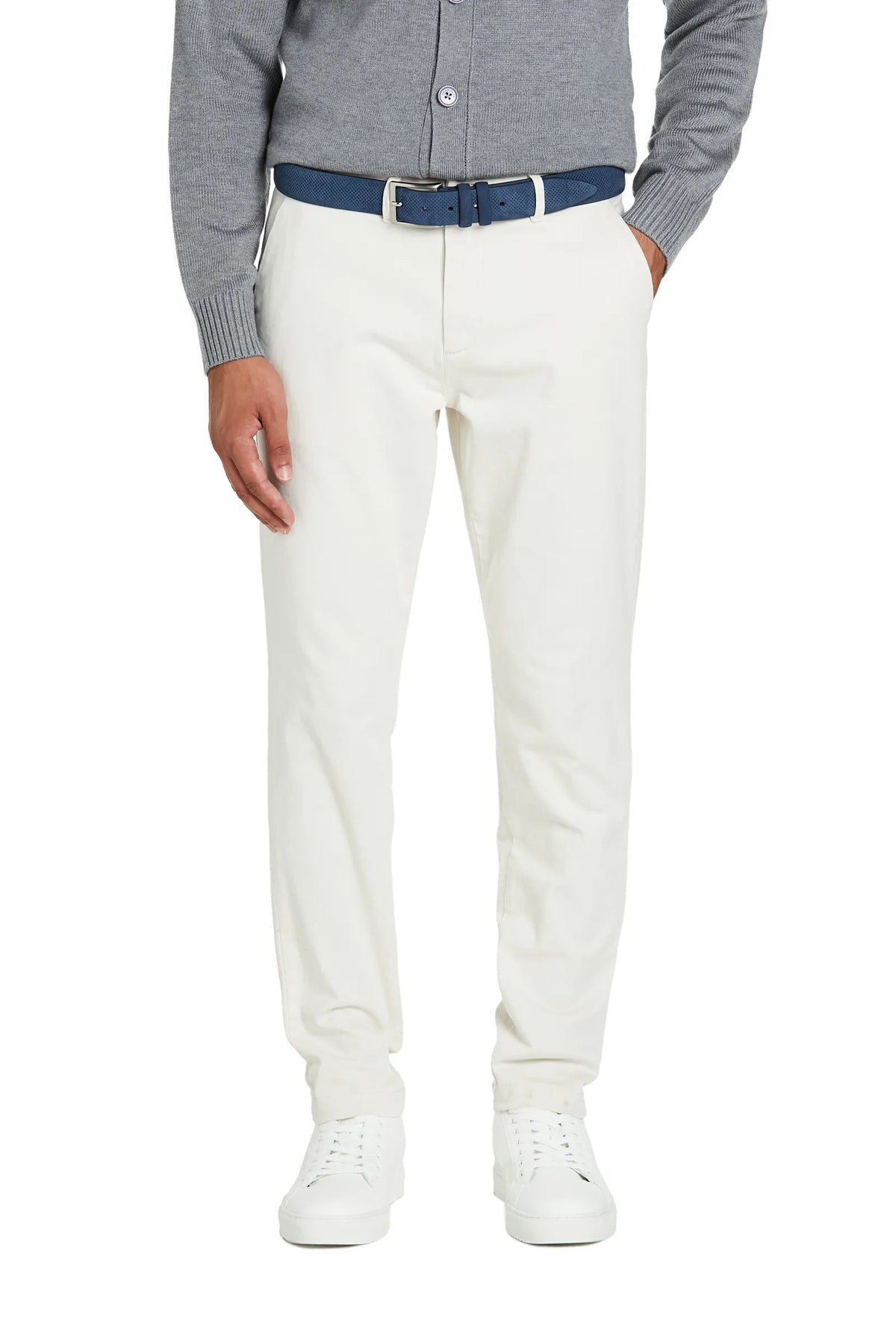 Pantaloni Basic cotone #colore_crema