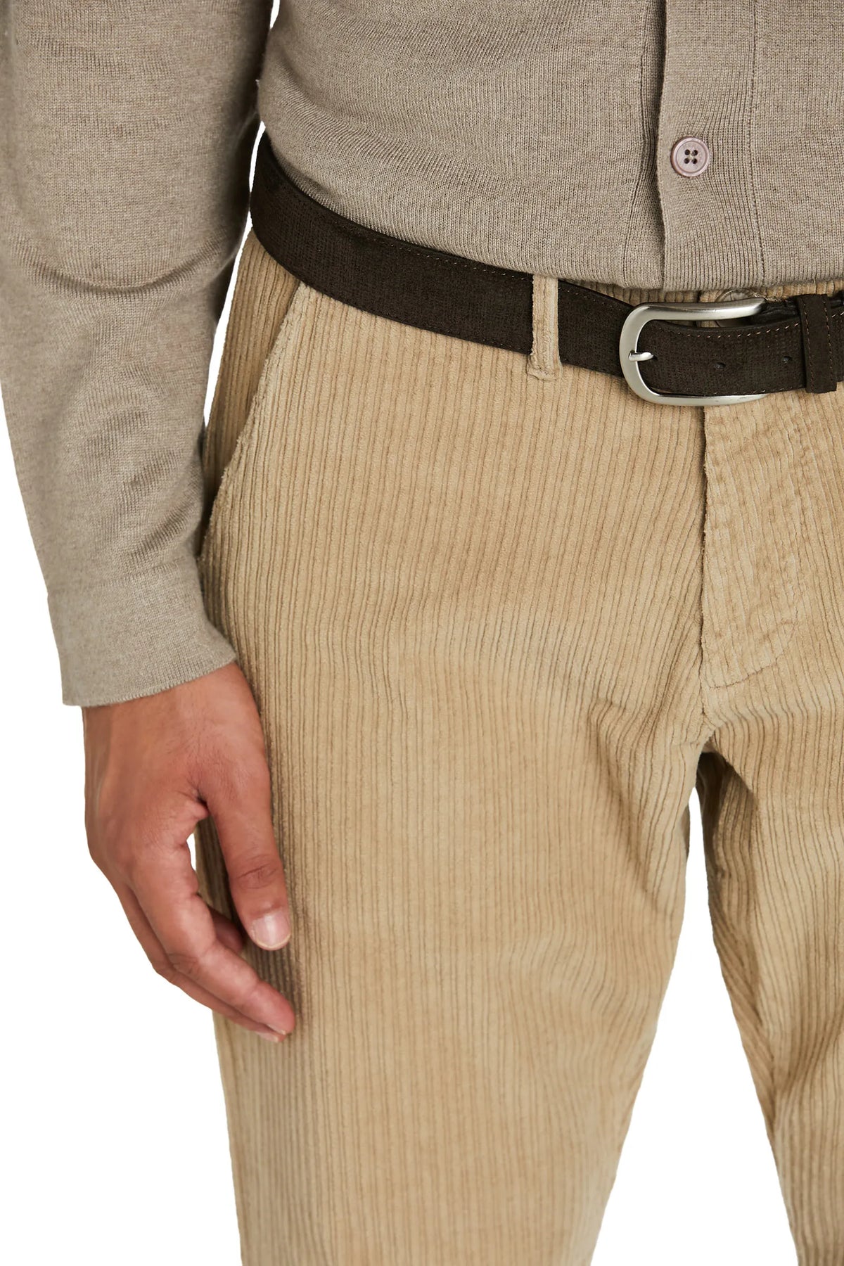 Pantaloni in Velluto #colore_beige