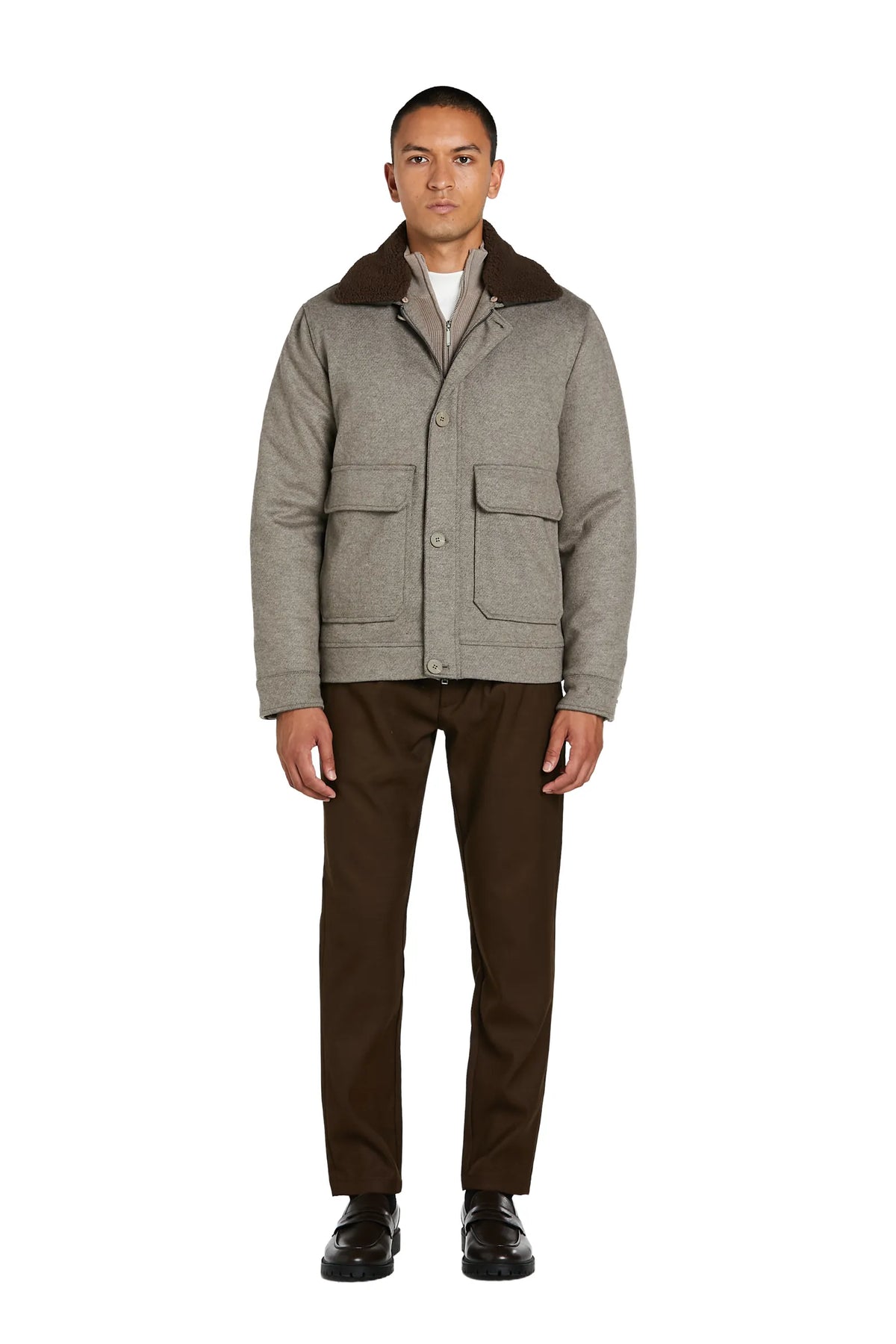 Giacca Aviatore #colore_beige melange