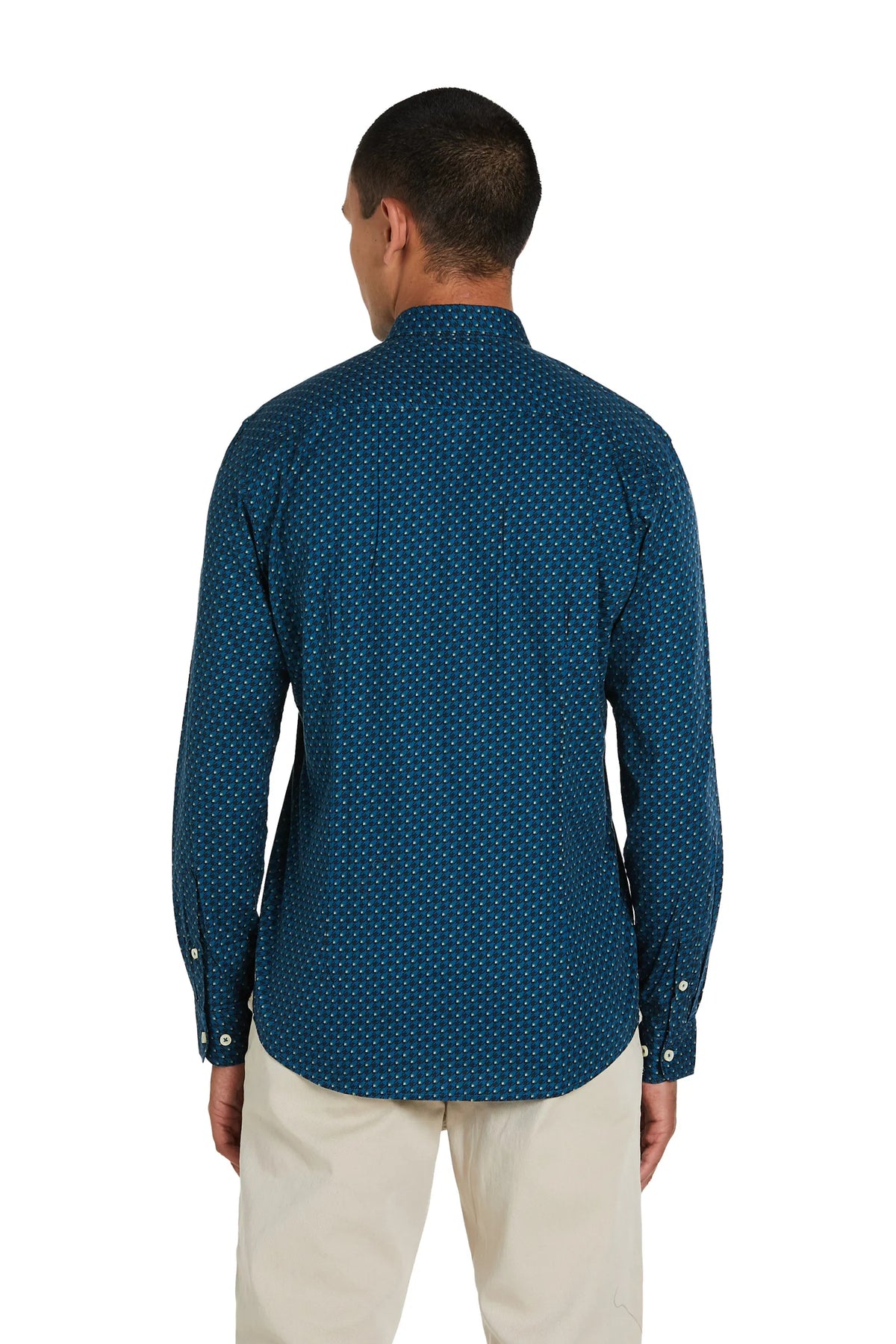 Camicia Uomo Stampata con Collo Italiano