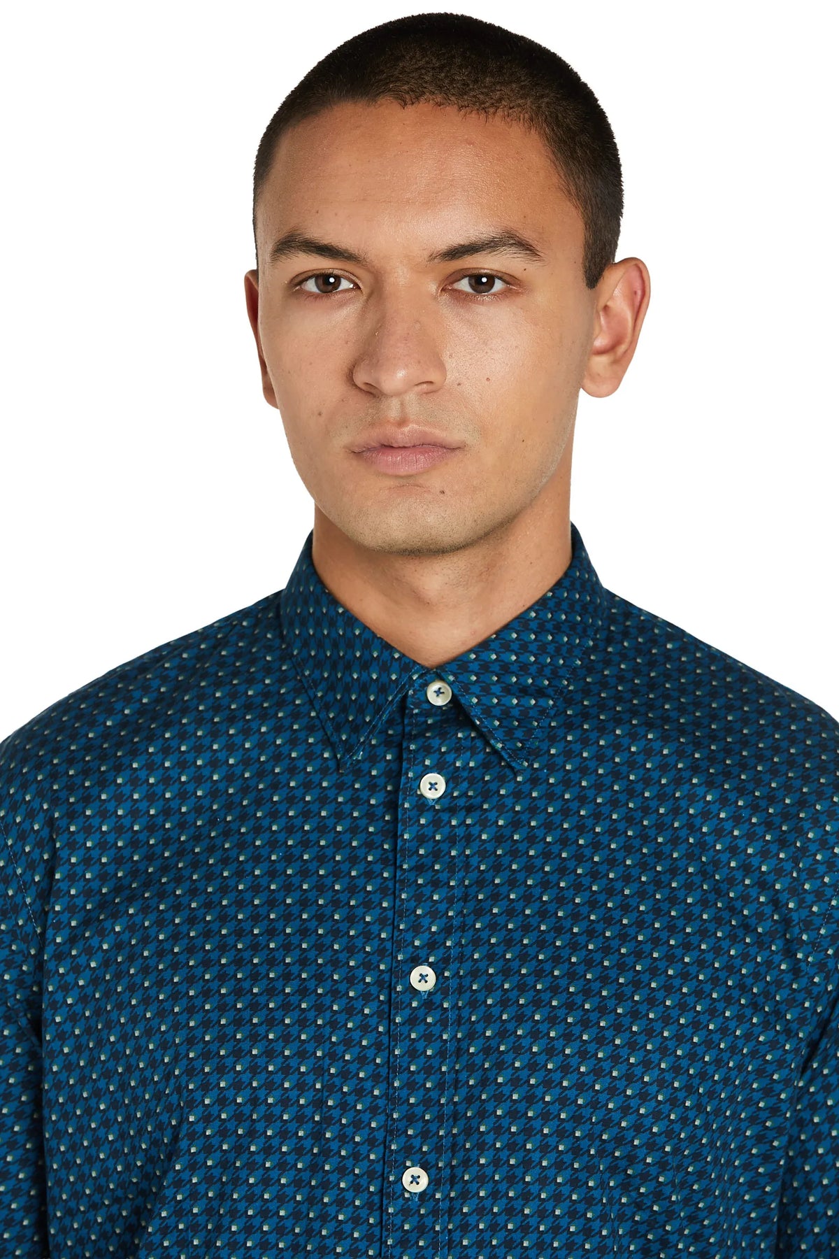 Camicia Uomo Stampata con Collo Italiano
