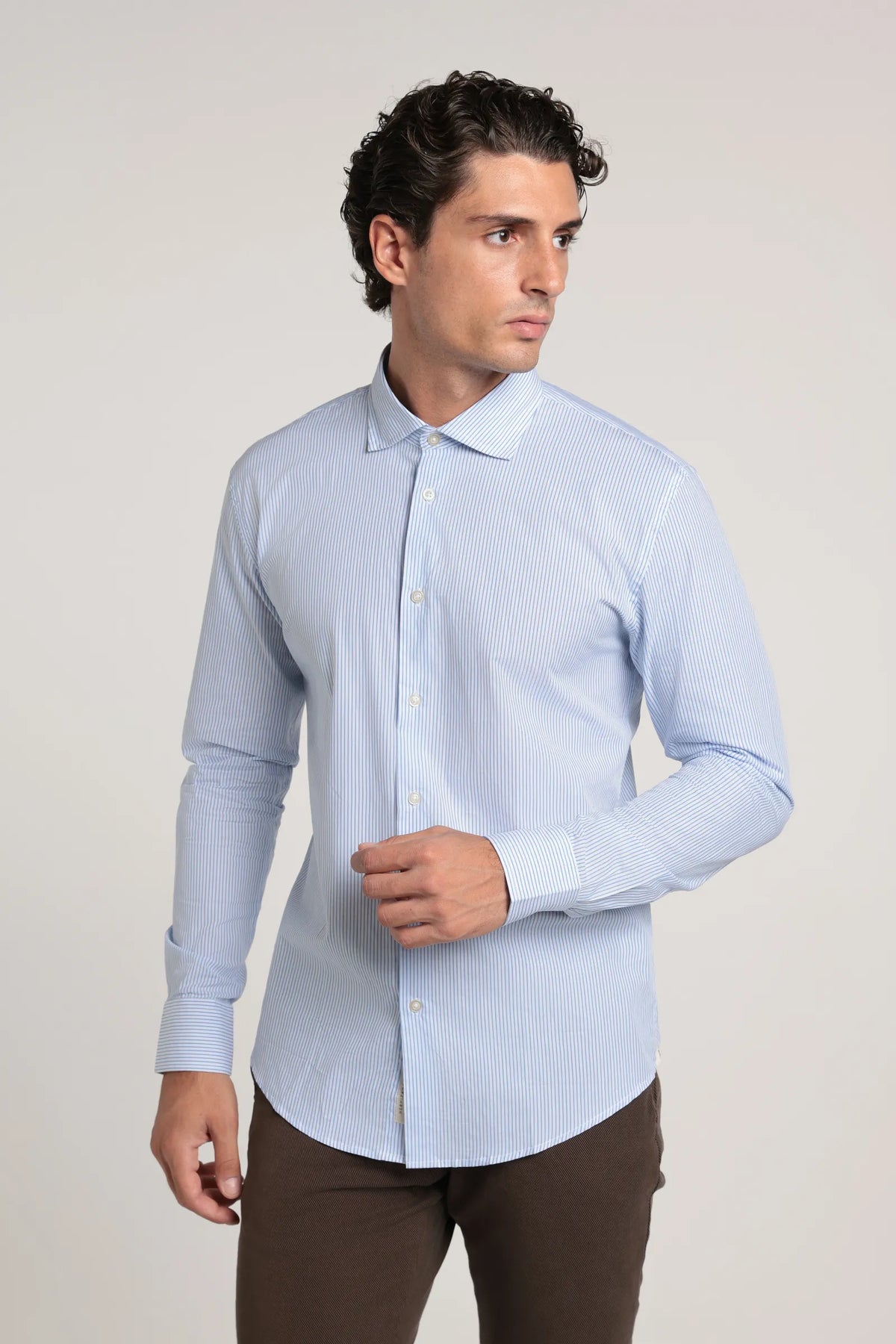 Camicia a Righe Regular Fit
