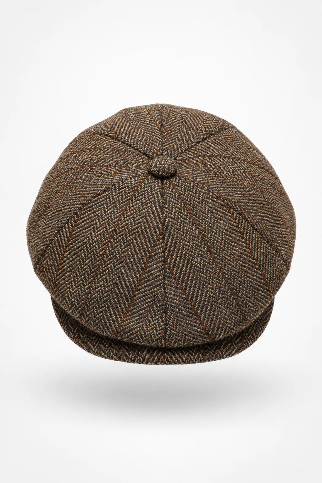 Coppola Uomo Herringbone Tabacco in Lana