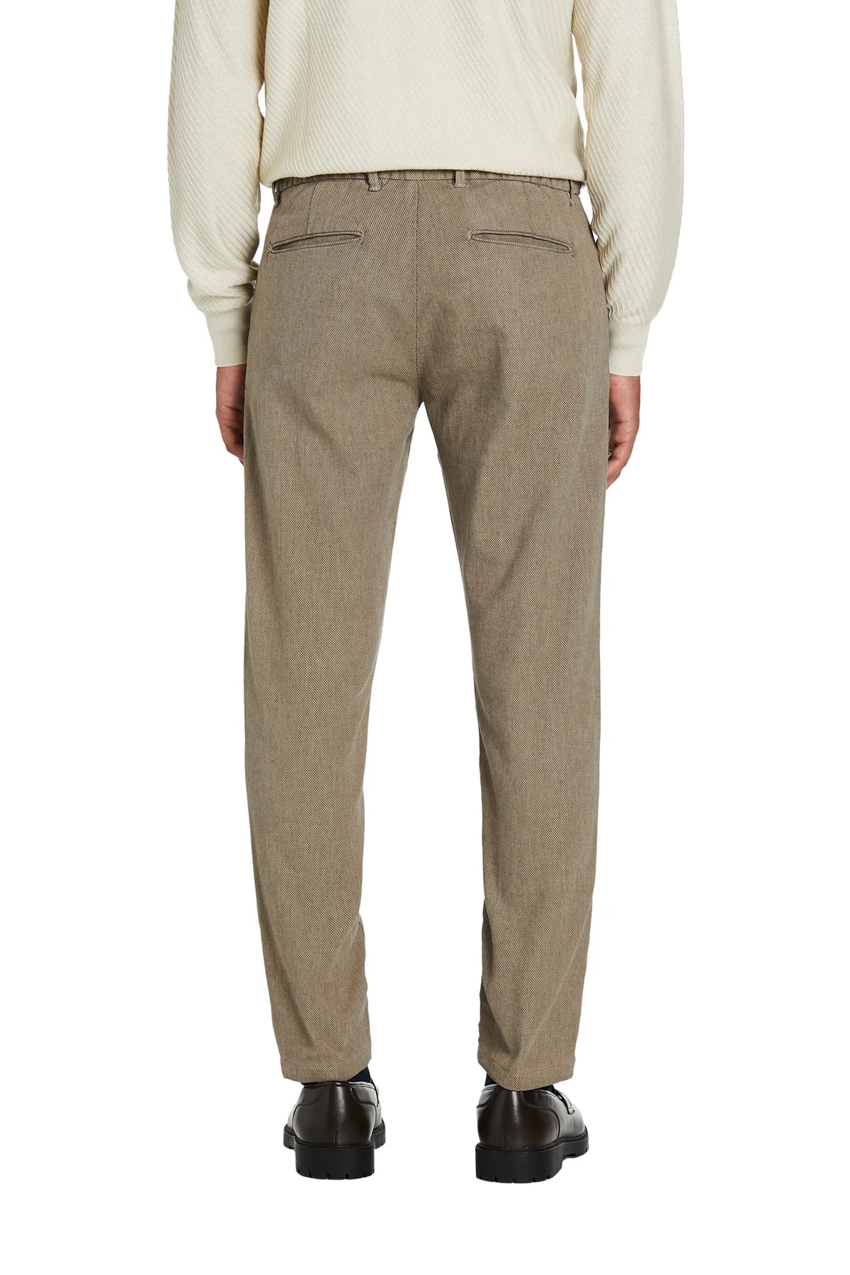 Pantalone tramato #colore_beige