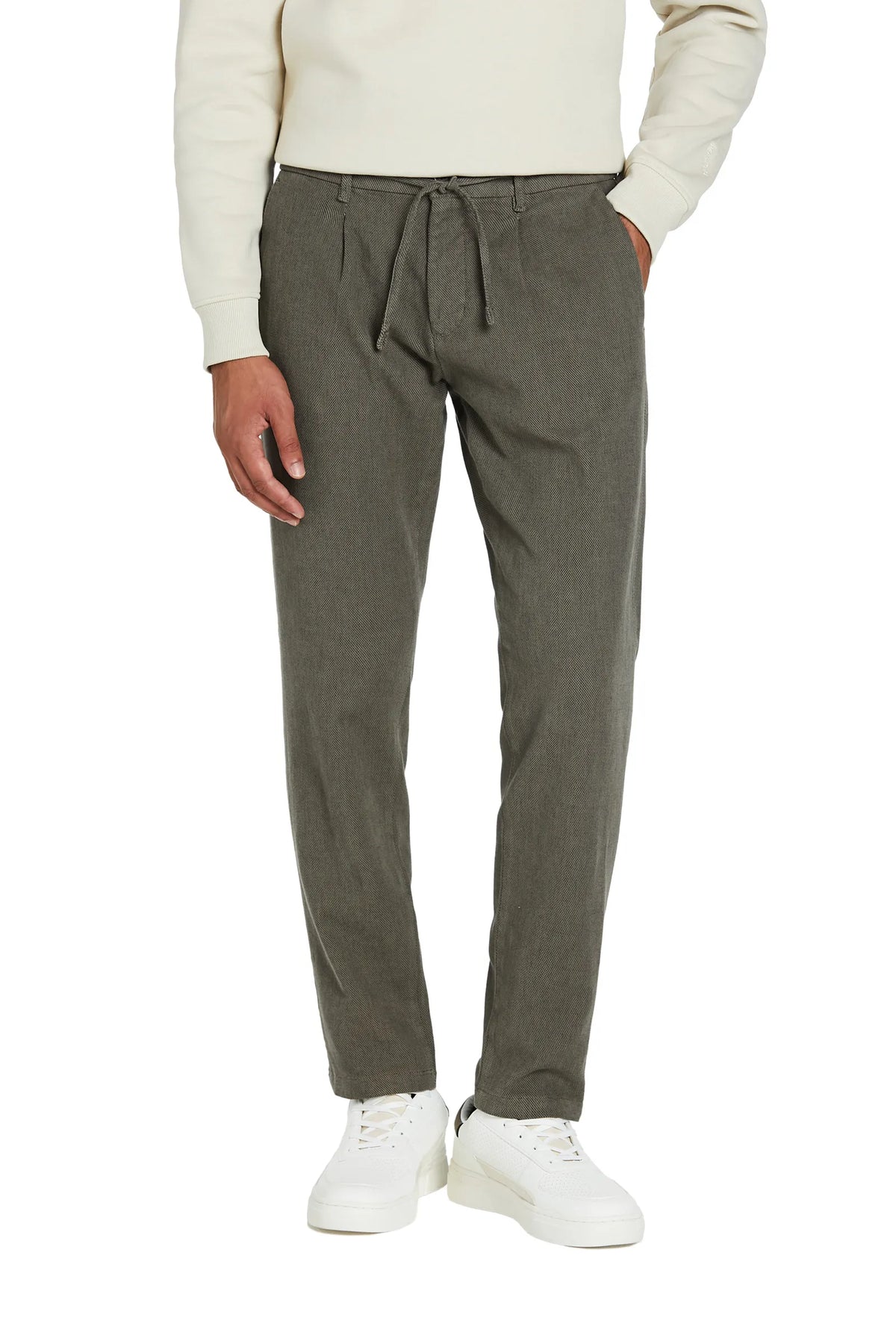 Pantalone tramato #colore_verde
