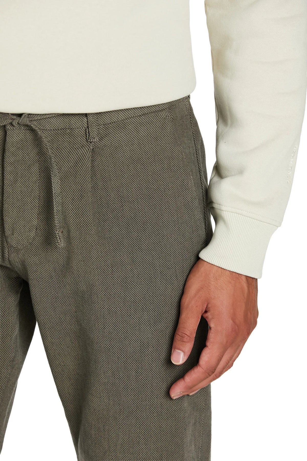 Pantalone tramato #colore_verde