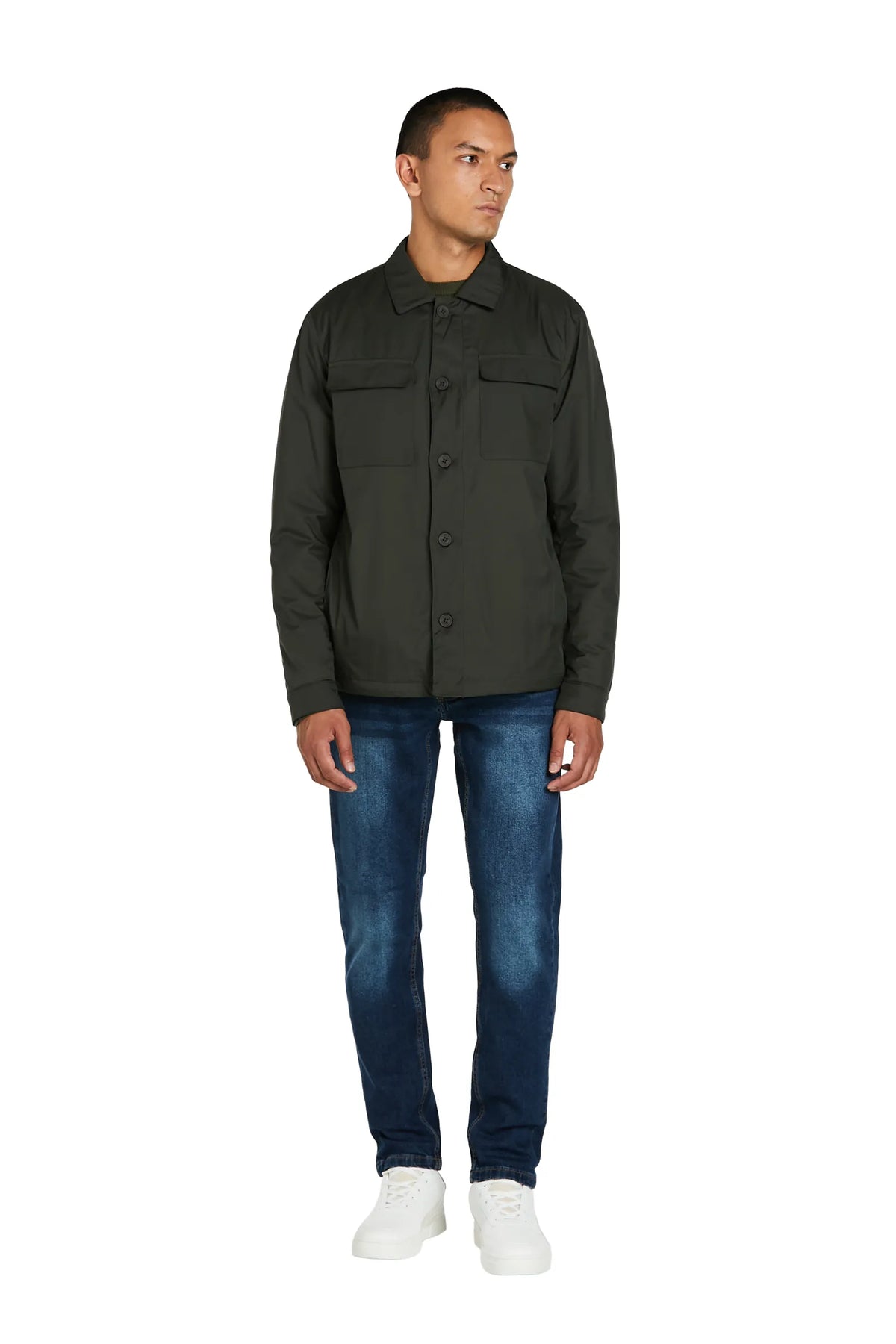 Giacca Camicia Uomo #colore_verde