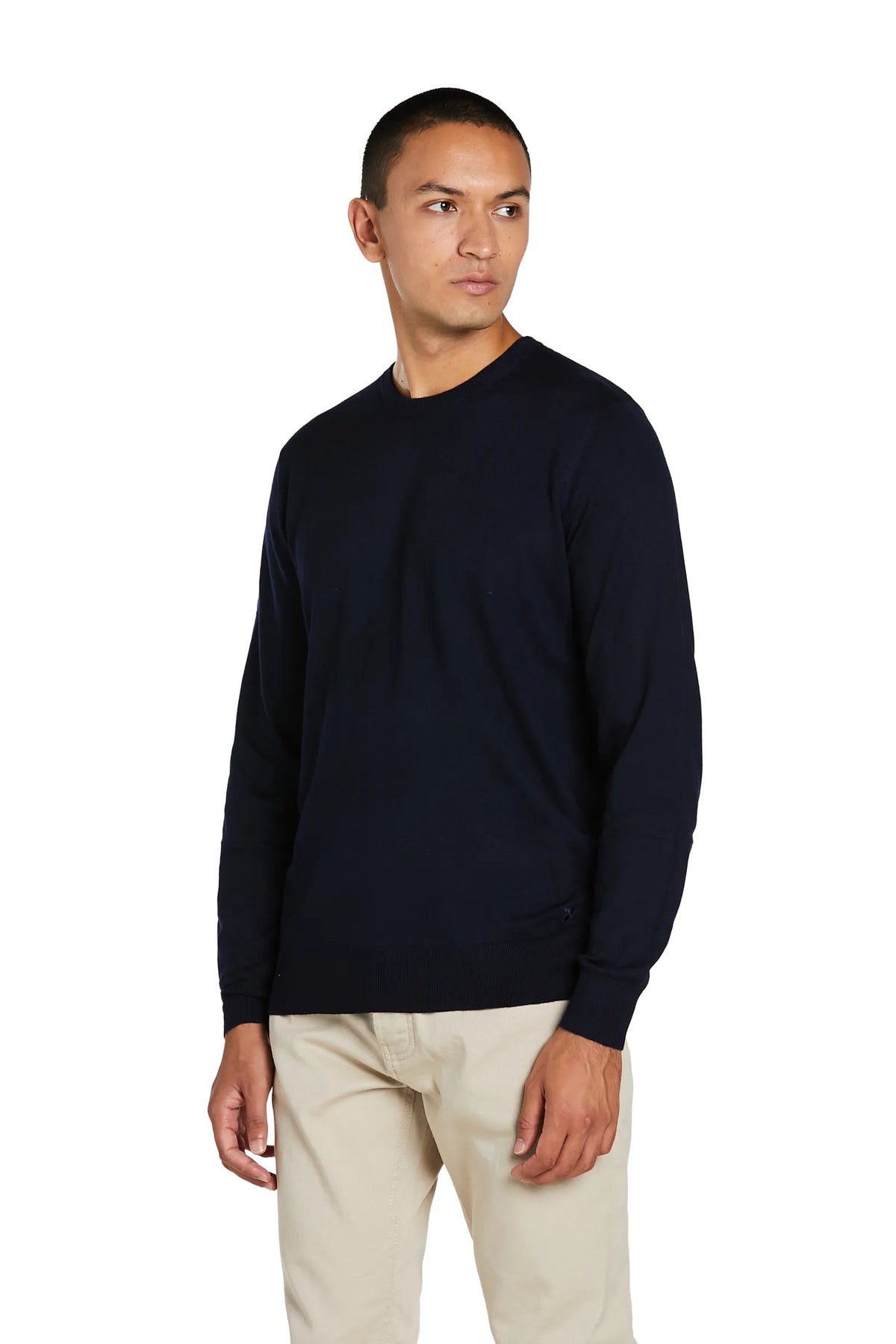 Maglia Girocollo lana merinos #colore_blu