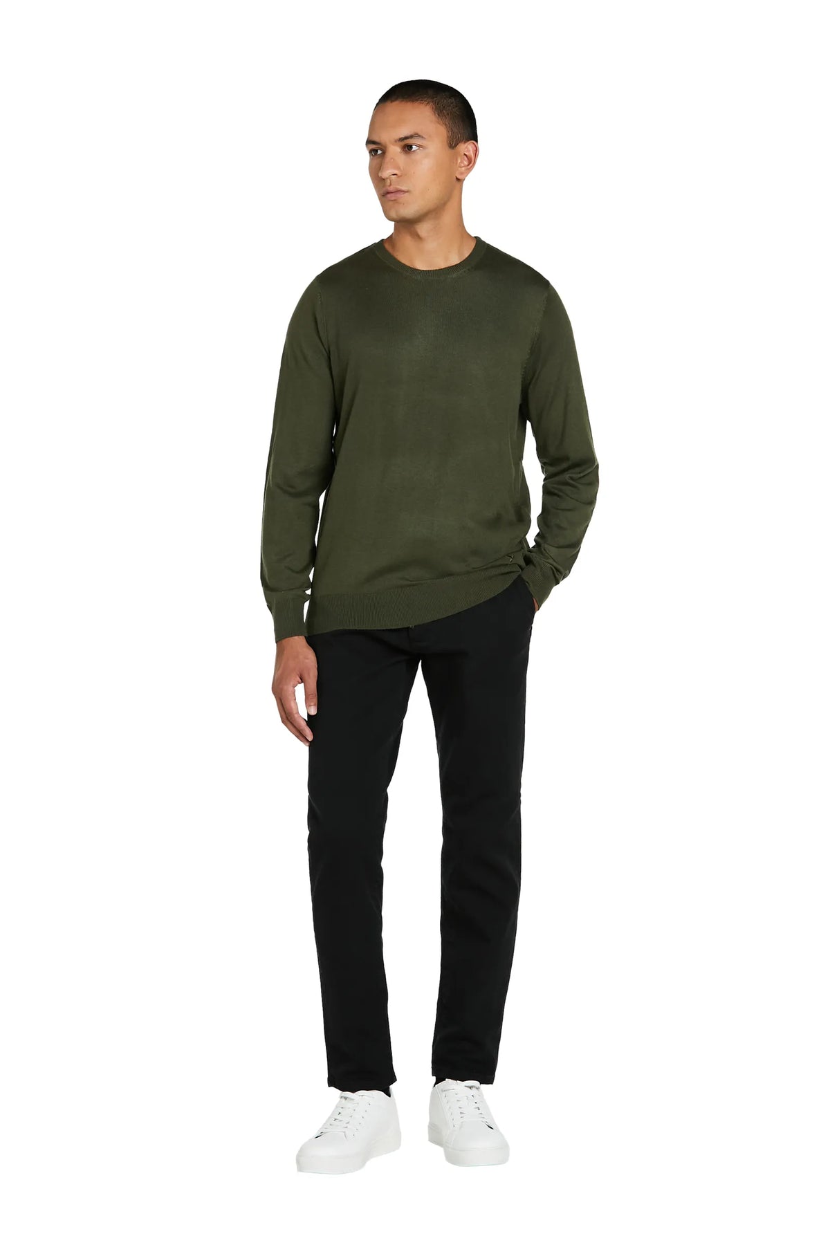 Maglia Girocollo lana merinos #colore_verde