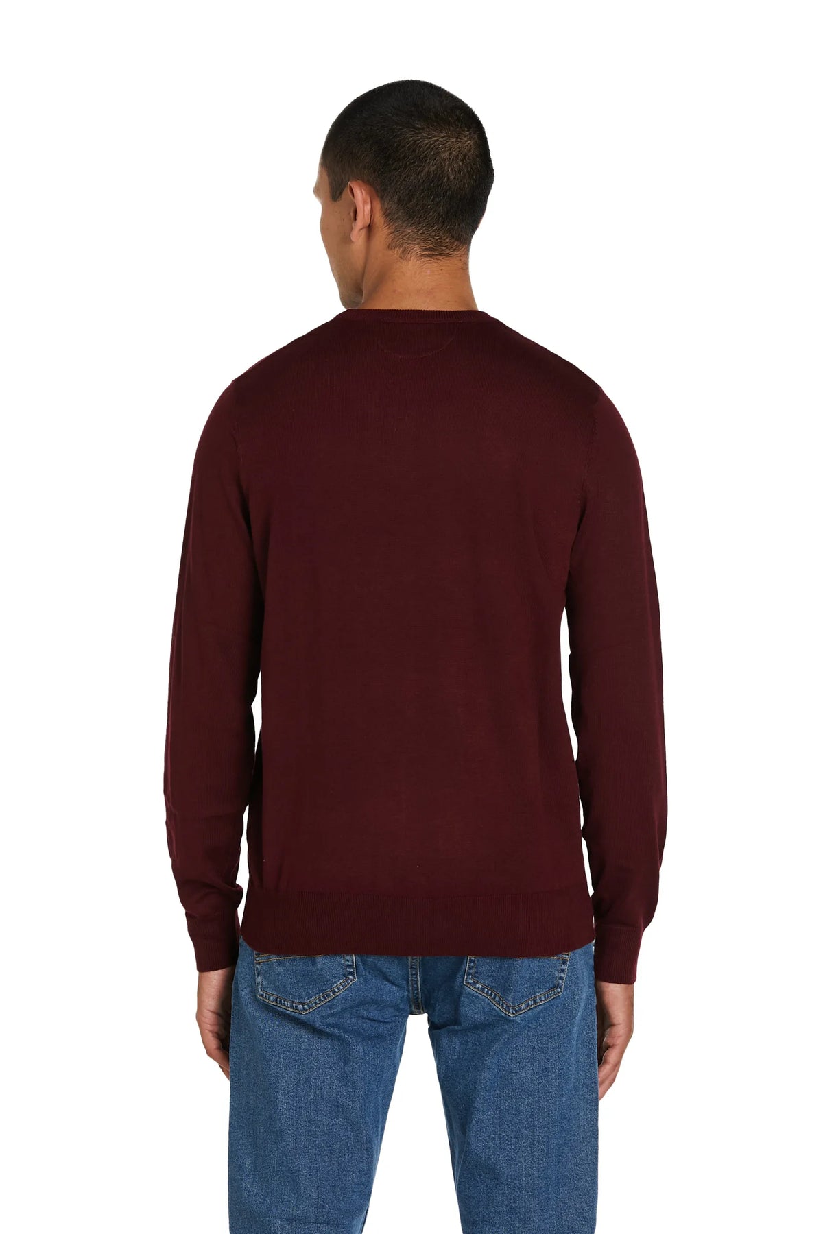 Maglia Girocollo lana merinos #colore_vino