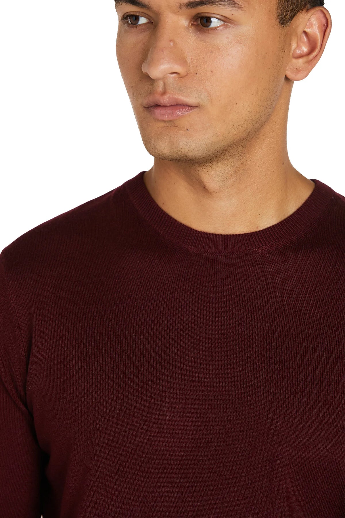Maglia Girocollo lana merinos #colore_vino
