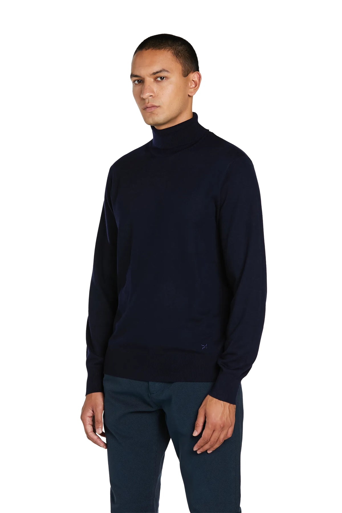 Maglione Dolcevita Lana Merinos #colore_blu