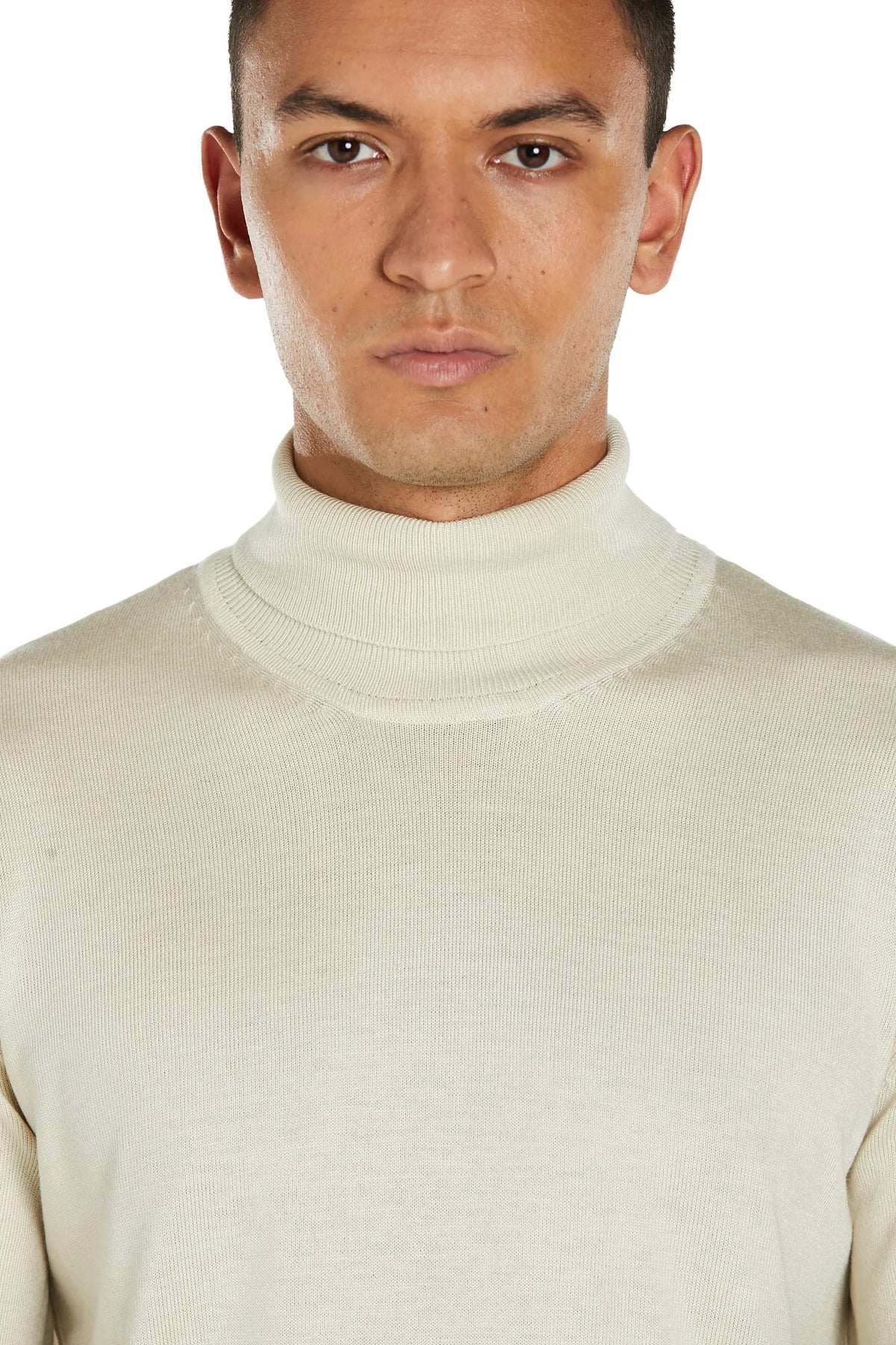 Maglione Dolcevita Lana Merinos #colore_crema