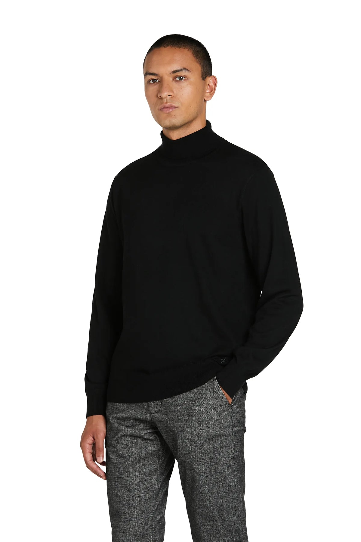 Maglione Dolcevita Lana Merinos #colore_nero