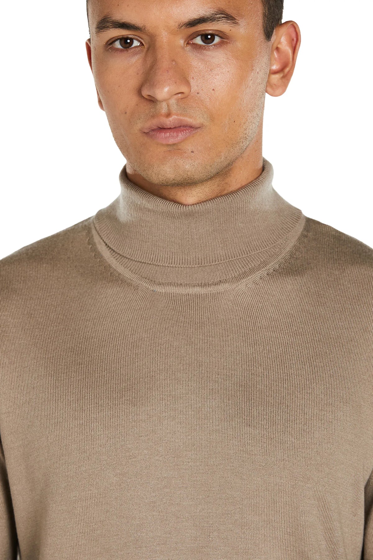 Maglione Dolcevita Lana Merinos #colore_pietra