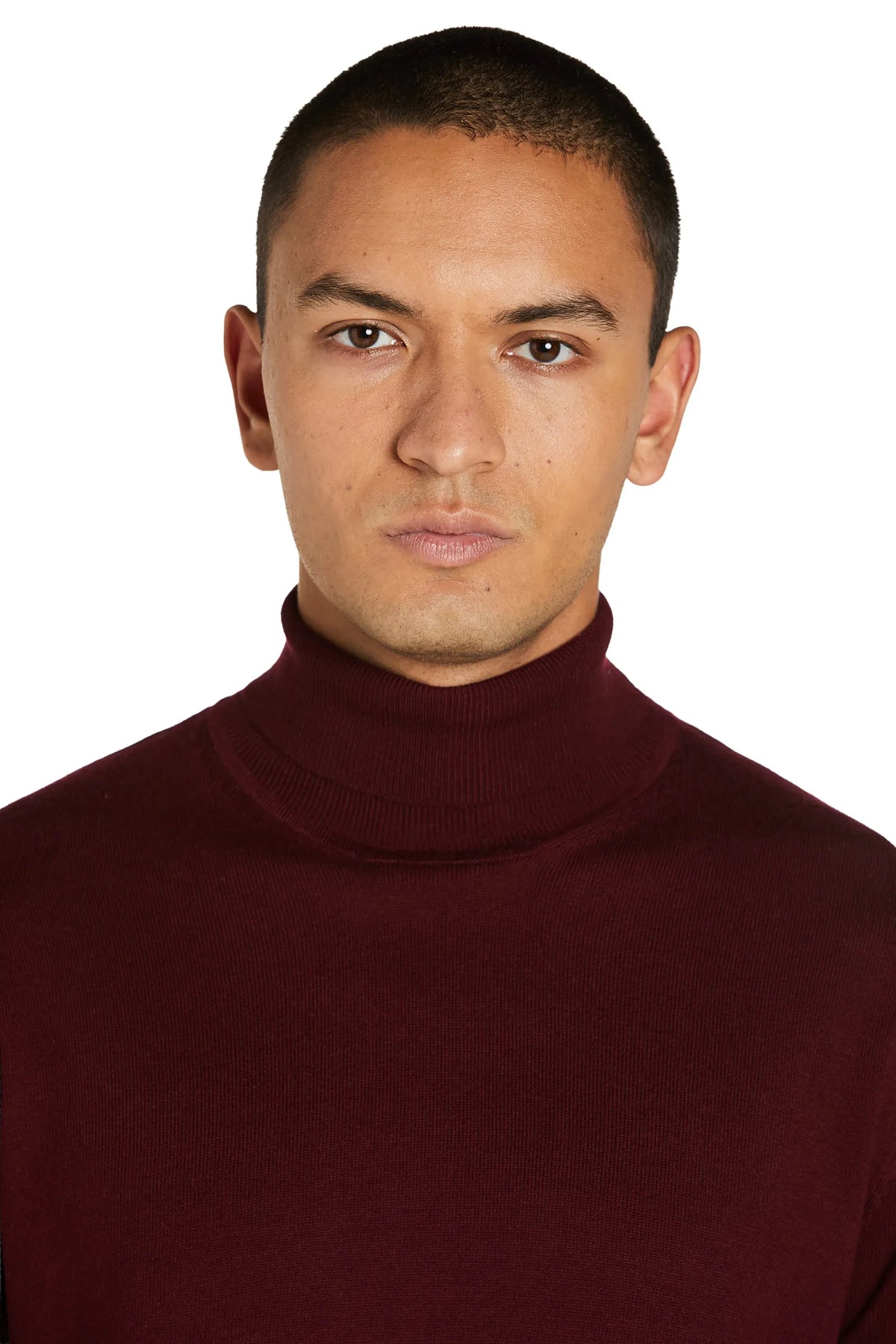 Maglione Dolcevita Lana Merinos #colore_vino