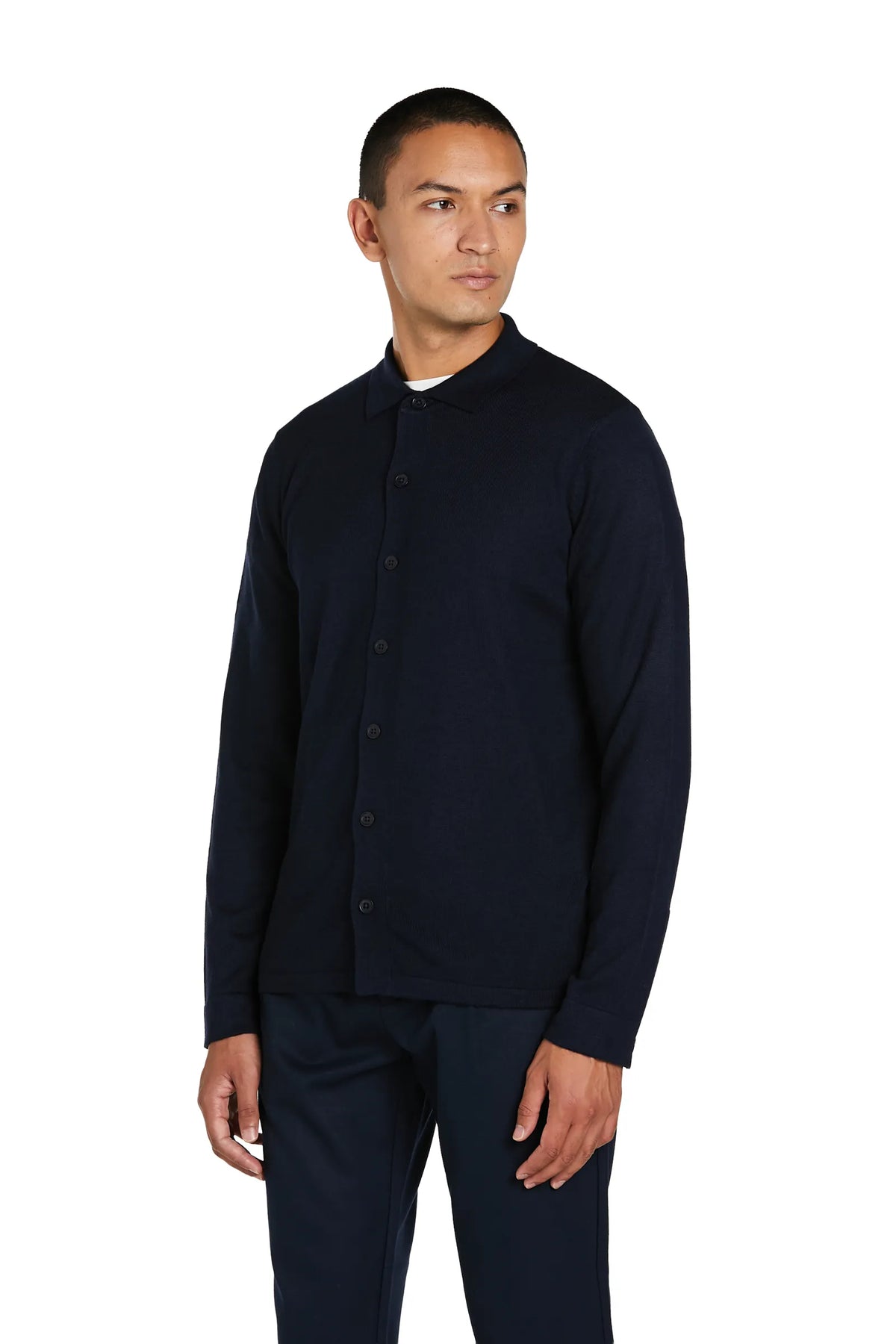 Maglia Camicia cashmere #colore_blu