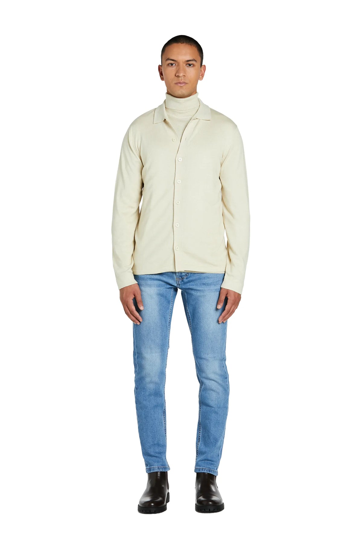 Maglia Camicia cashmere #colore_crema