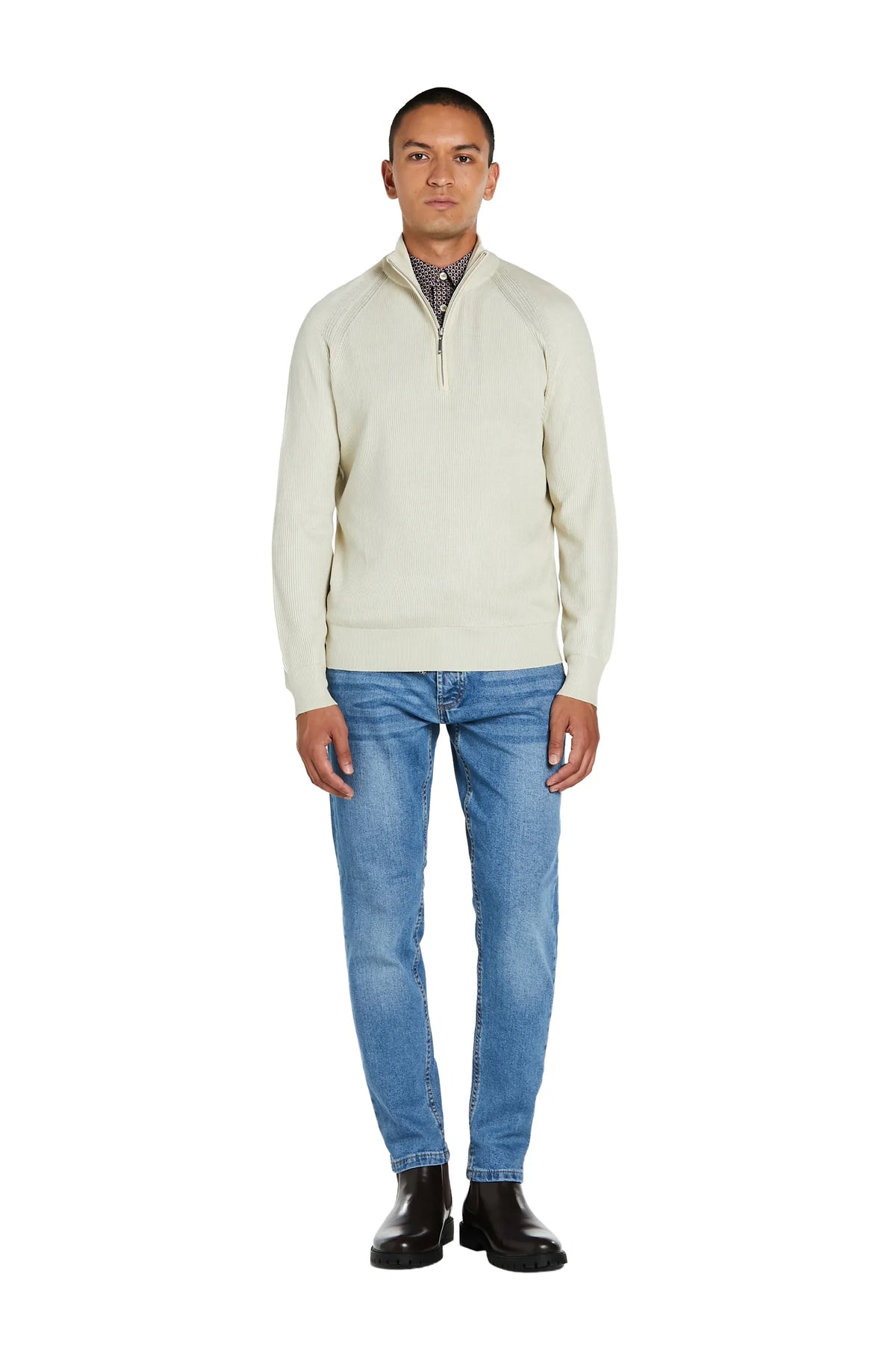 Maglia con Zip #colore_crema