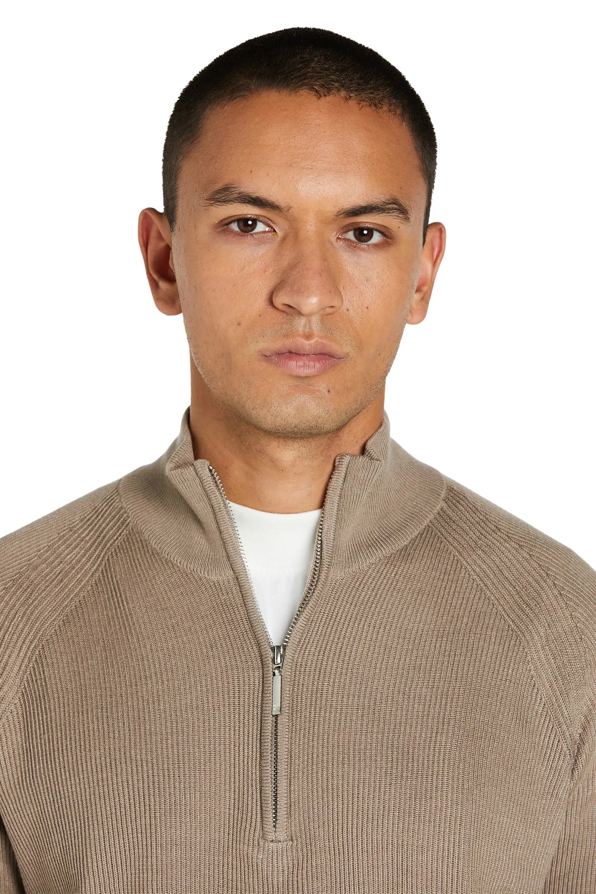 Maglia con Zip #colore_pietra