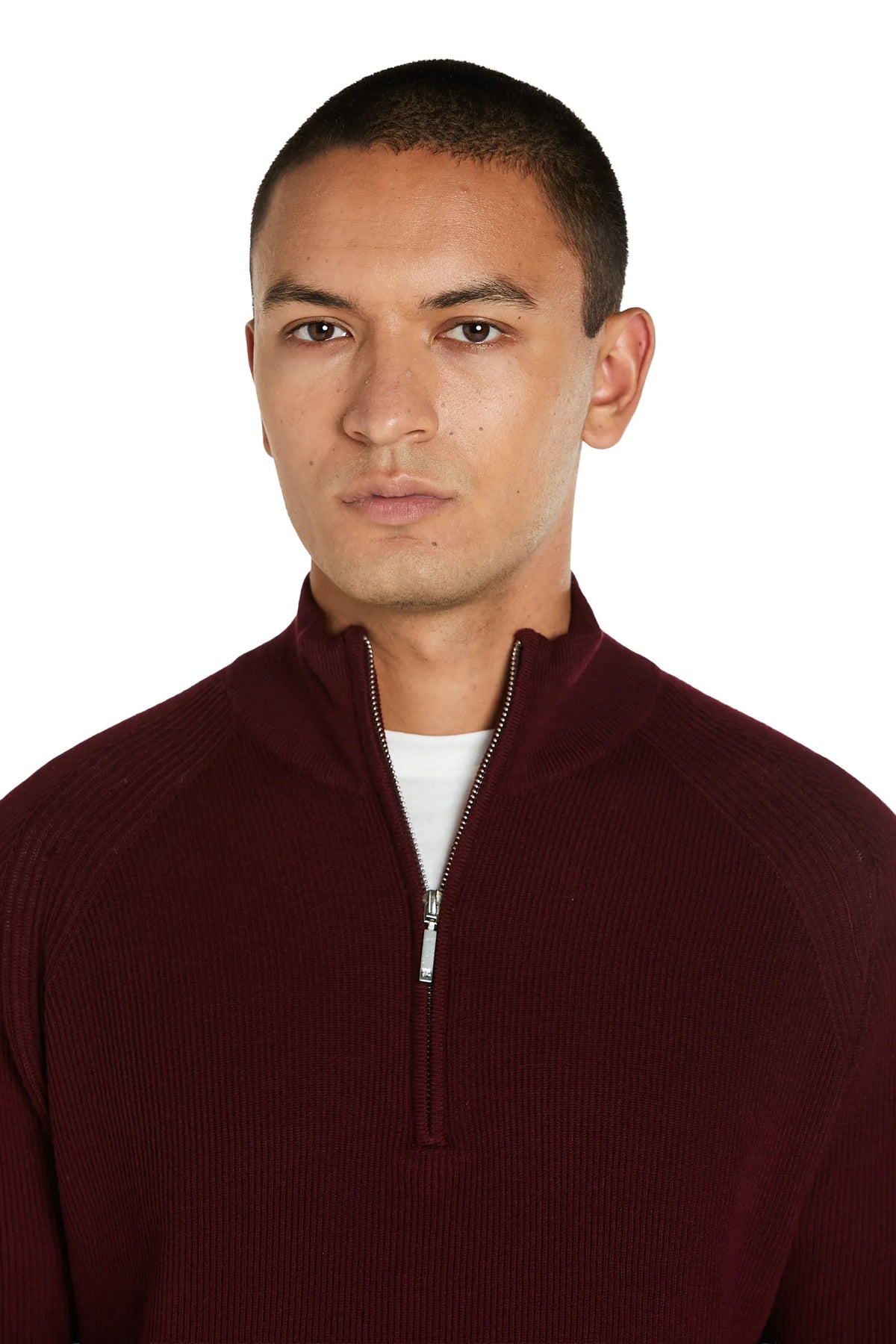 Maglia con Zip #colore_vino