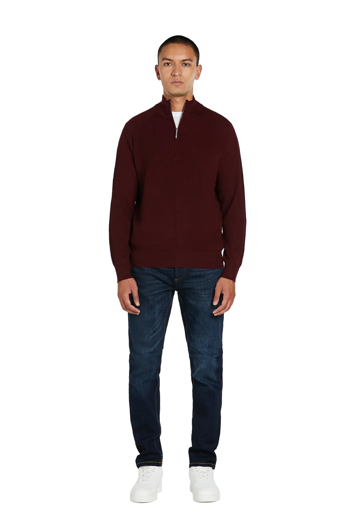 Maglia con Zip #colore_vino