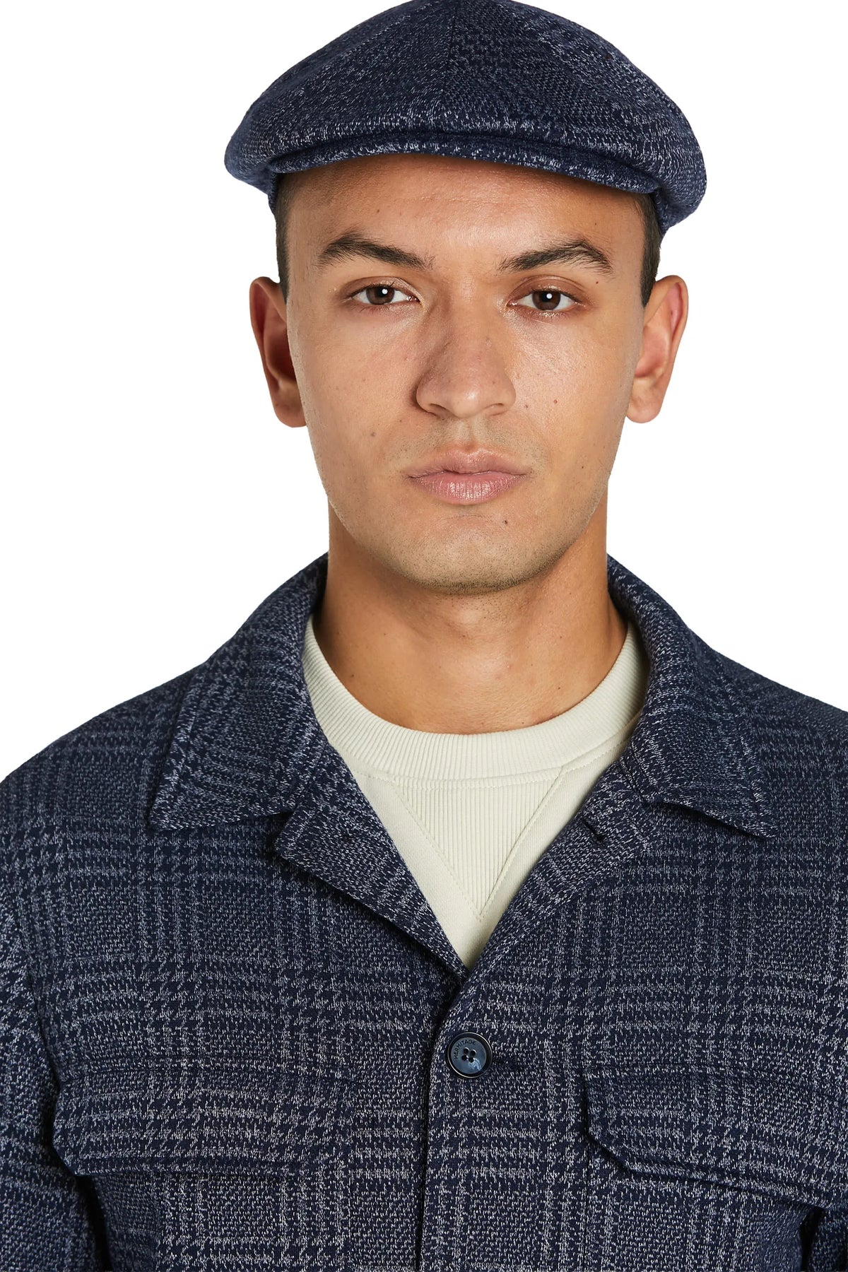 Giacca Camicia a Quadri Blu