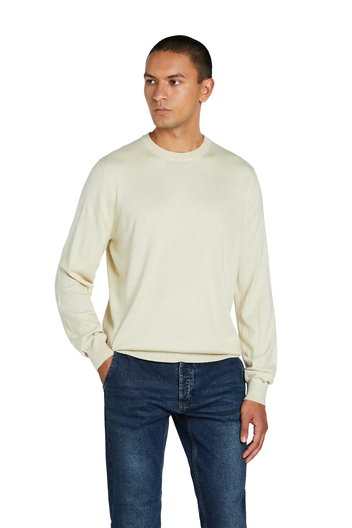 Maglia Girocollo cashmere #colore_crema