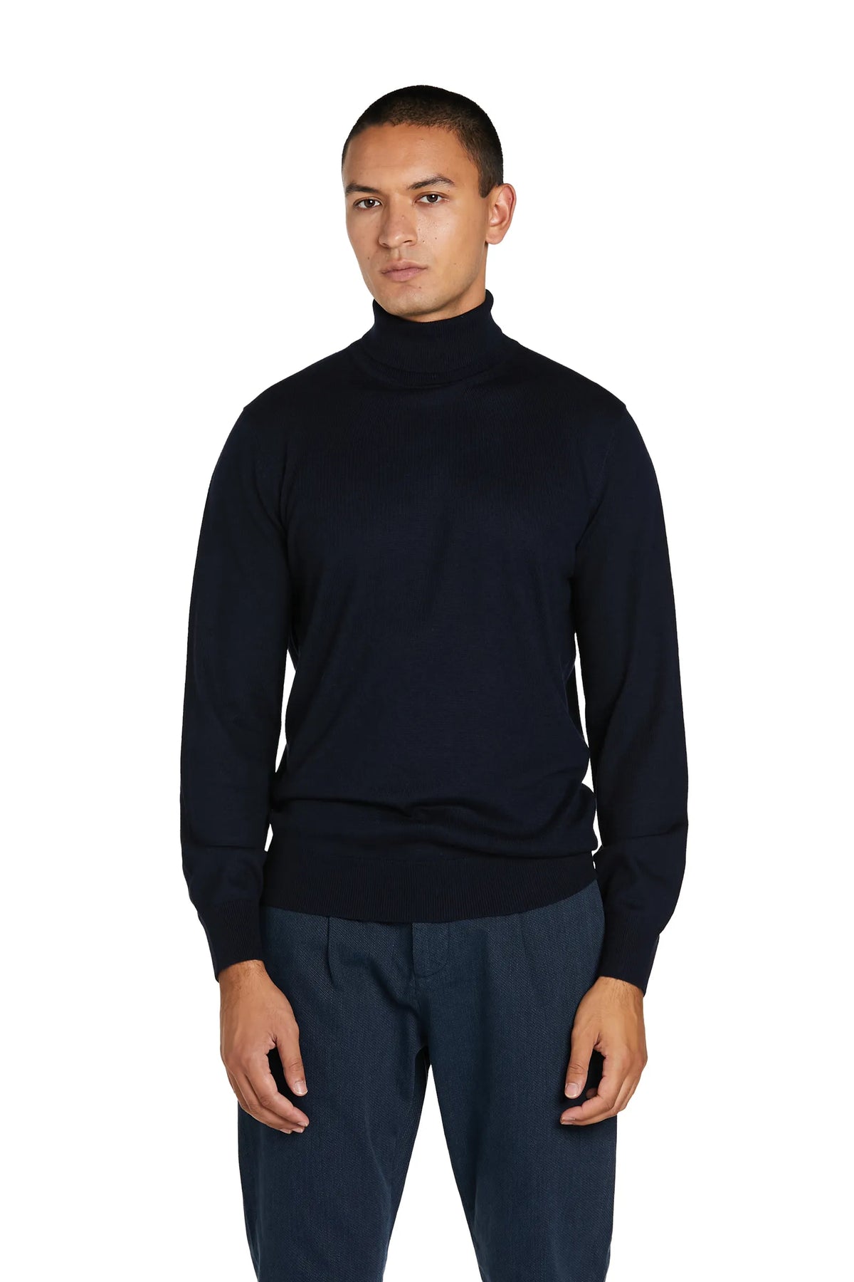 Maglione Dolcevita Basic #colore_blu