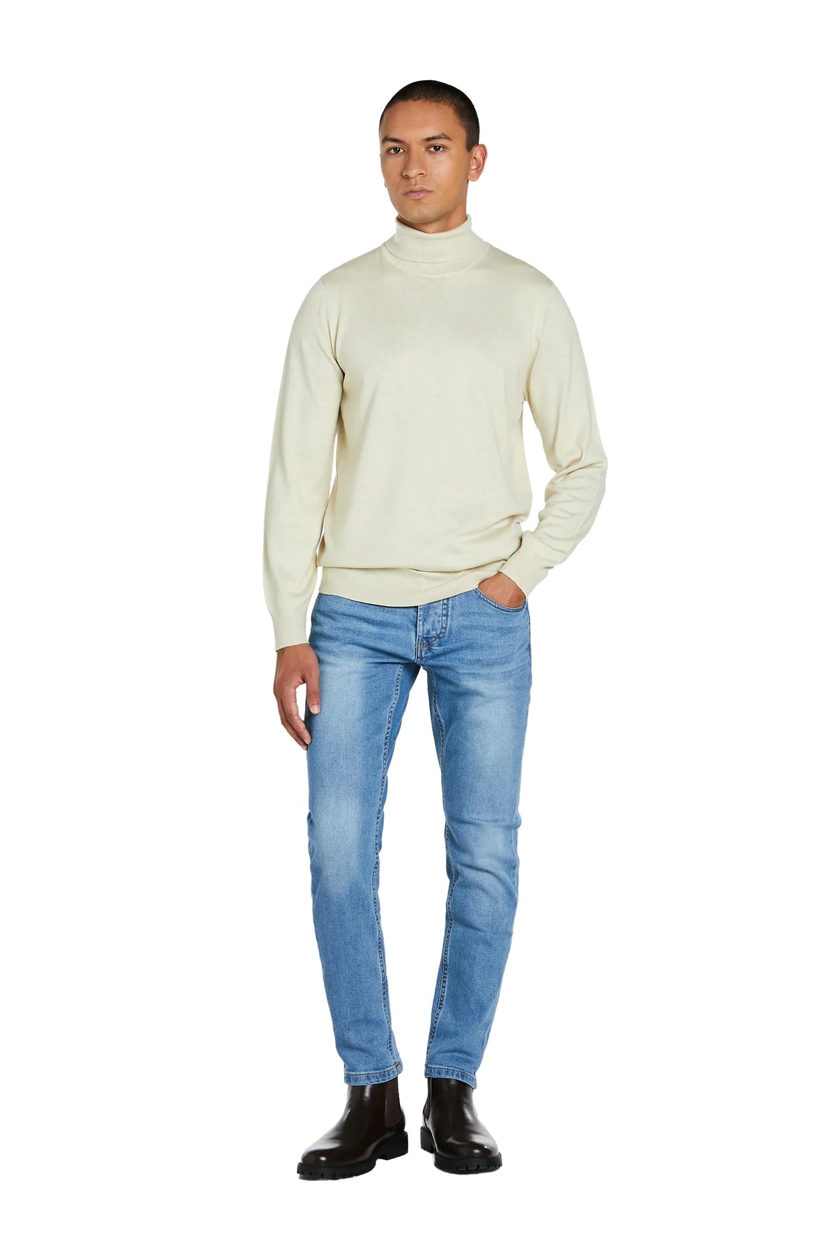 Maglione Dolcevita Basic #colore_crema