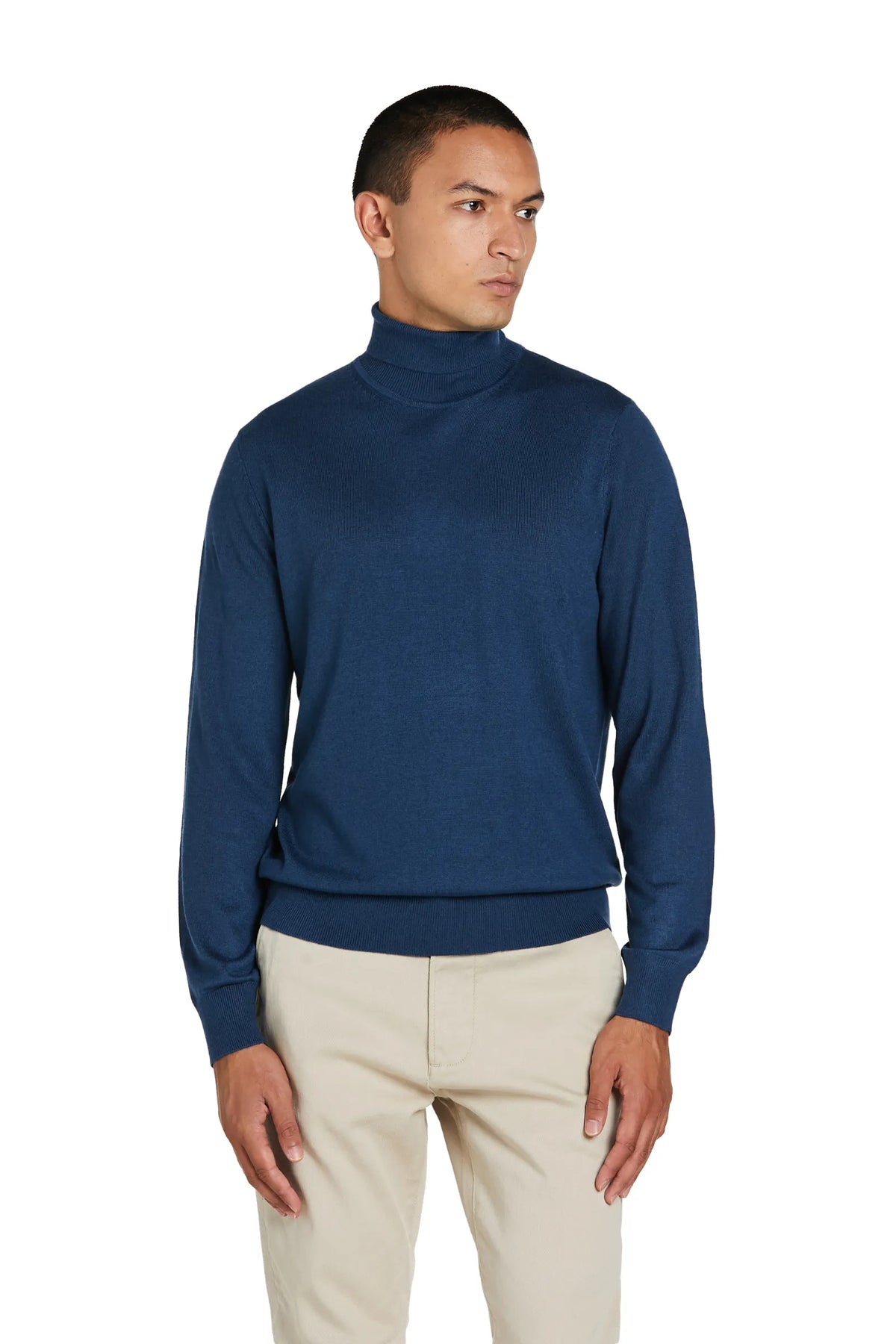 Maglione Dolcevita Basic #colore_indaco