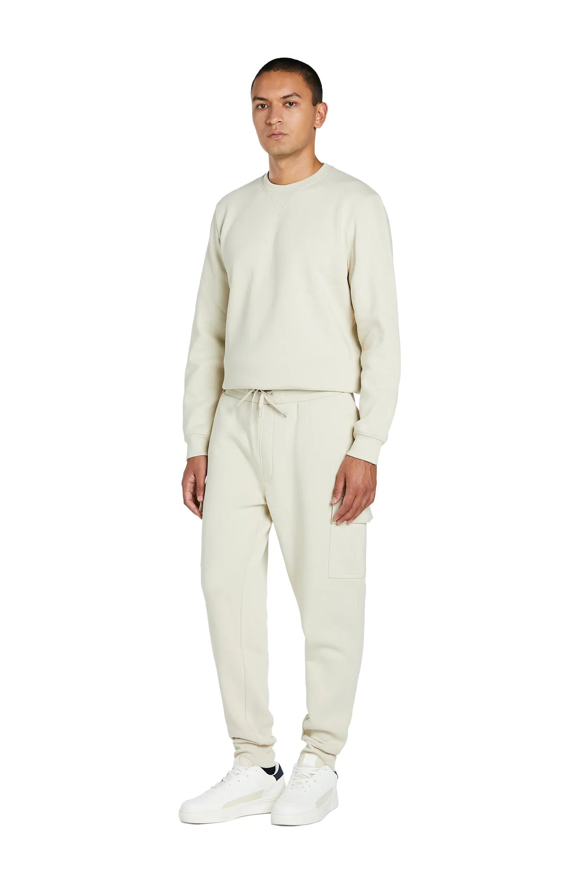 Pantaloni Cargo Felpa #colore_crema