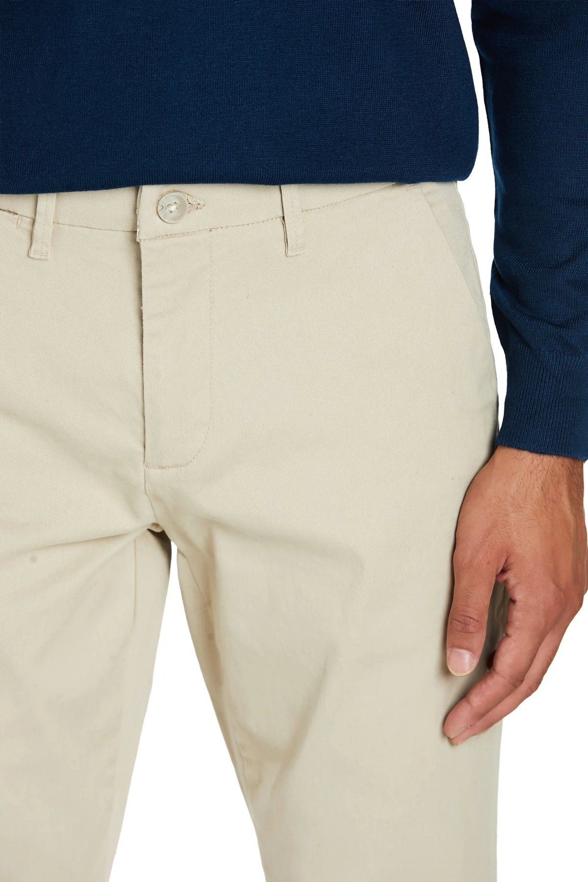 Pantaloni Basic cotone #colore_beige