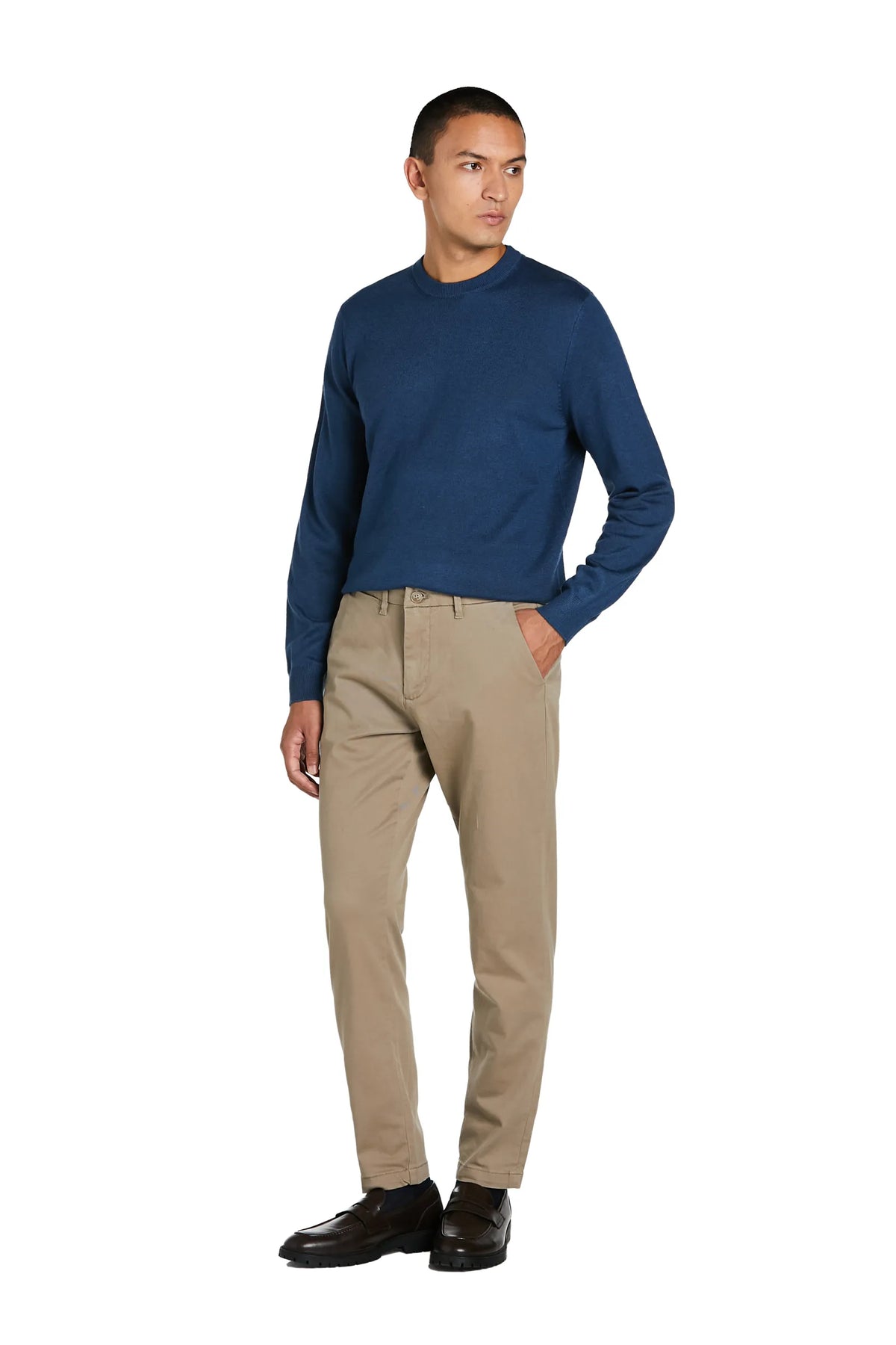 Pantaloni Basic cotone #colore_cognac
