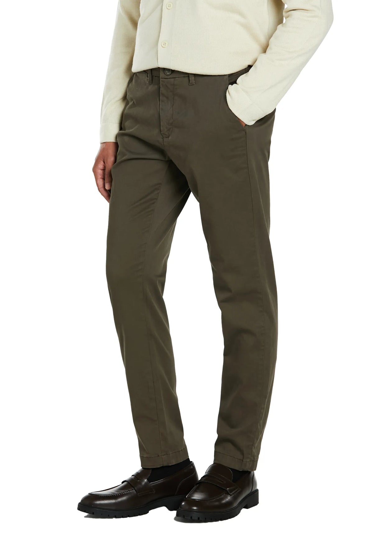 Pantaloni Basic cotone #colore_verde