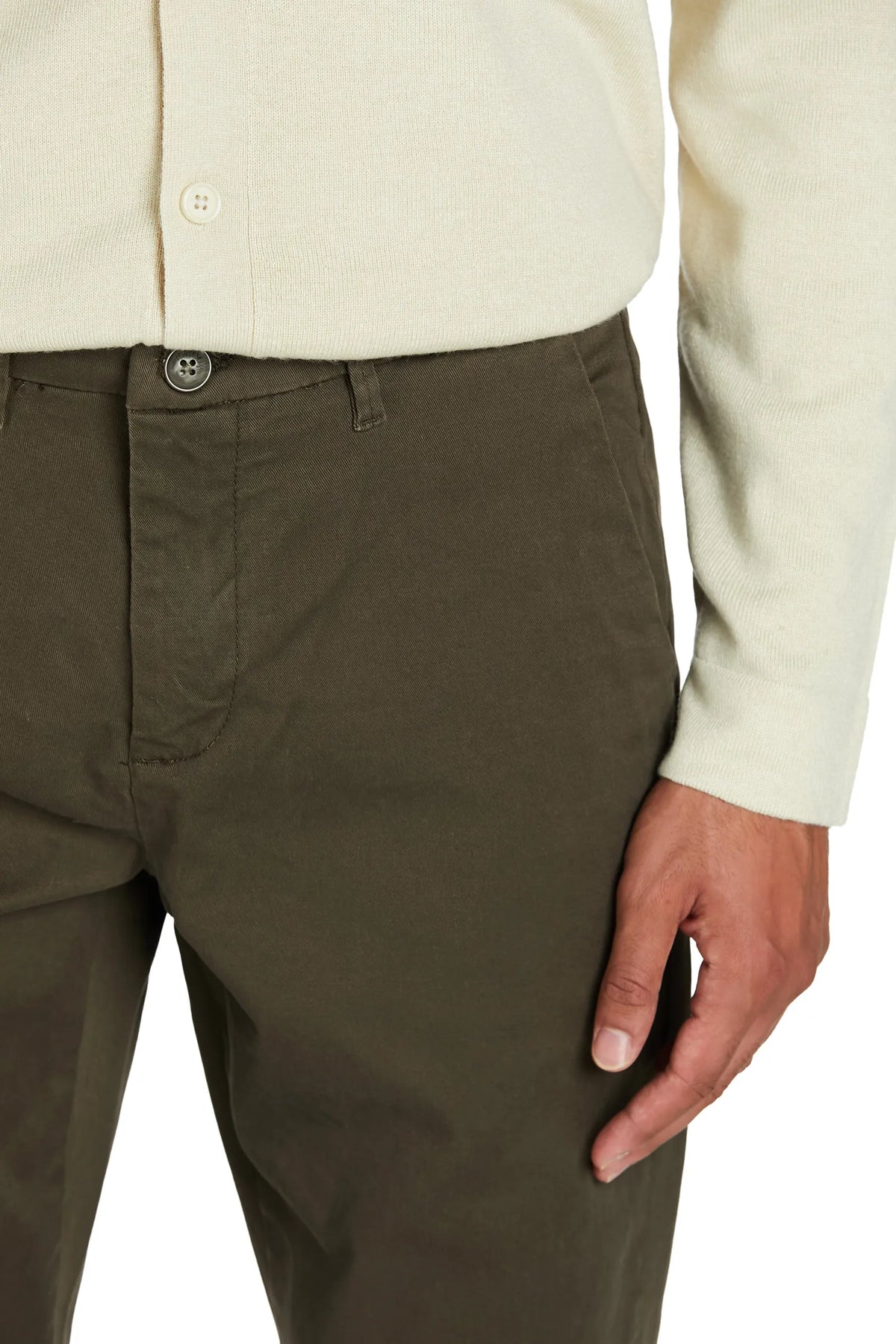Pantaloni Basic cotone #colore_verde