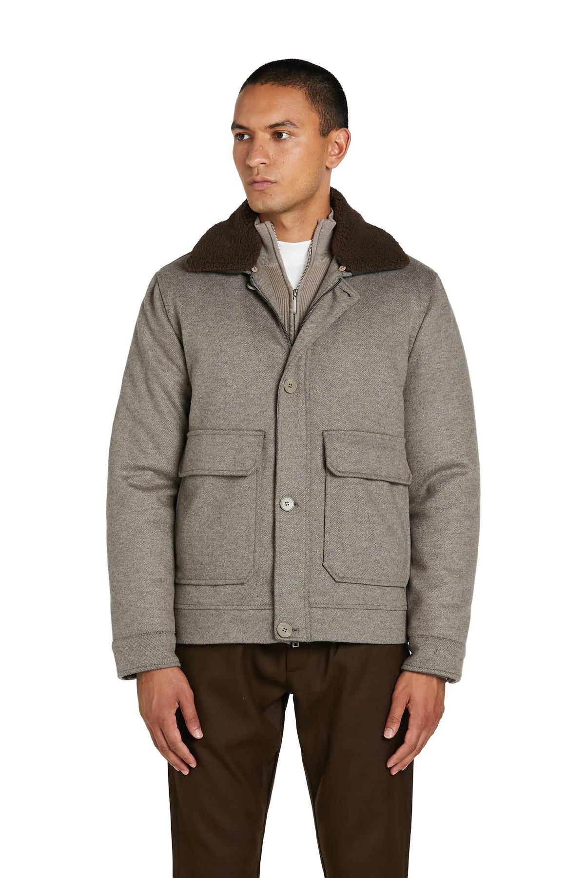 Giacca Aviatore #colore_beige melange